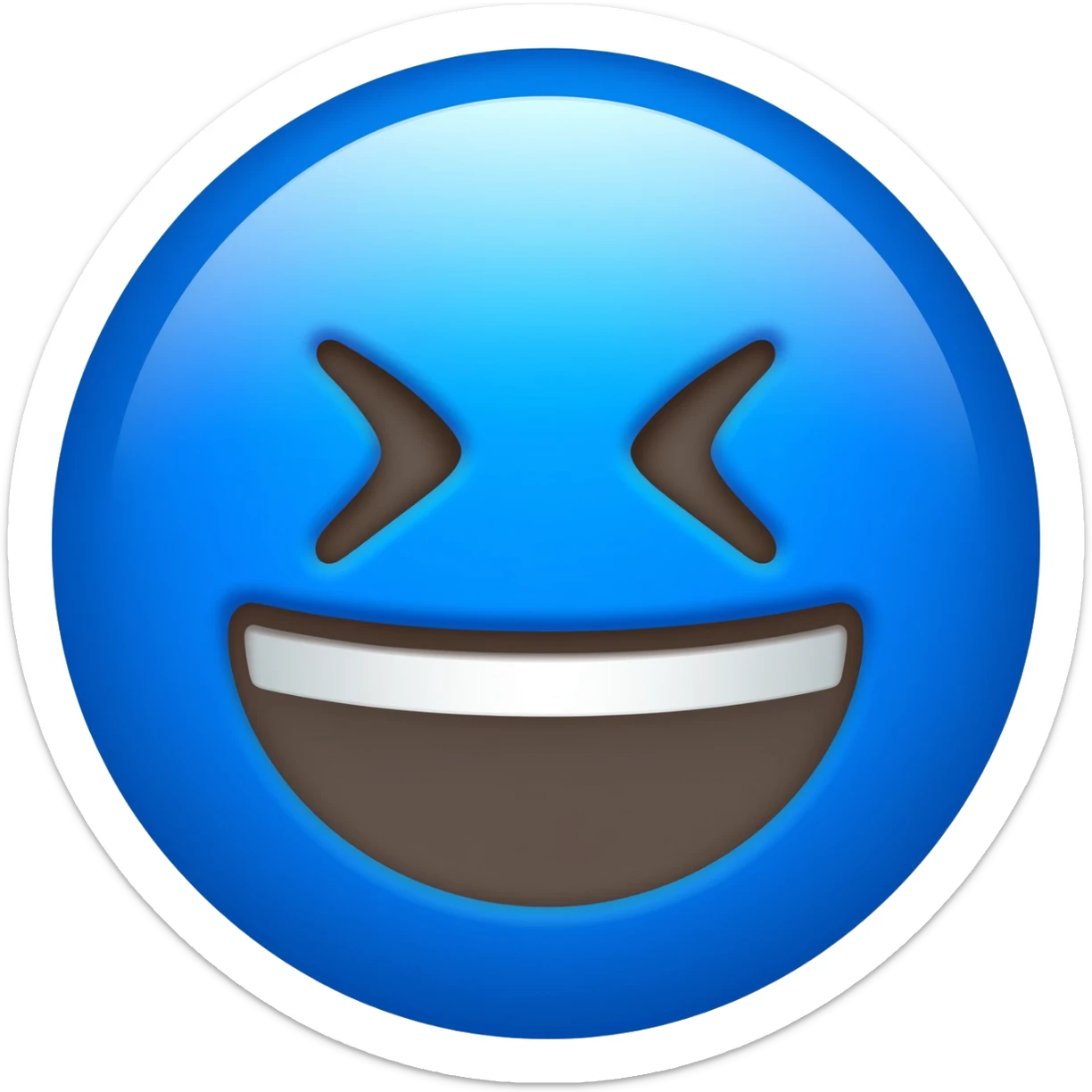 Emojis qui rigole mais il est blue sticker