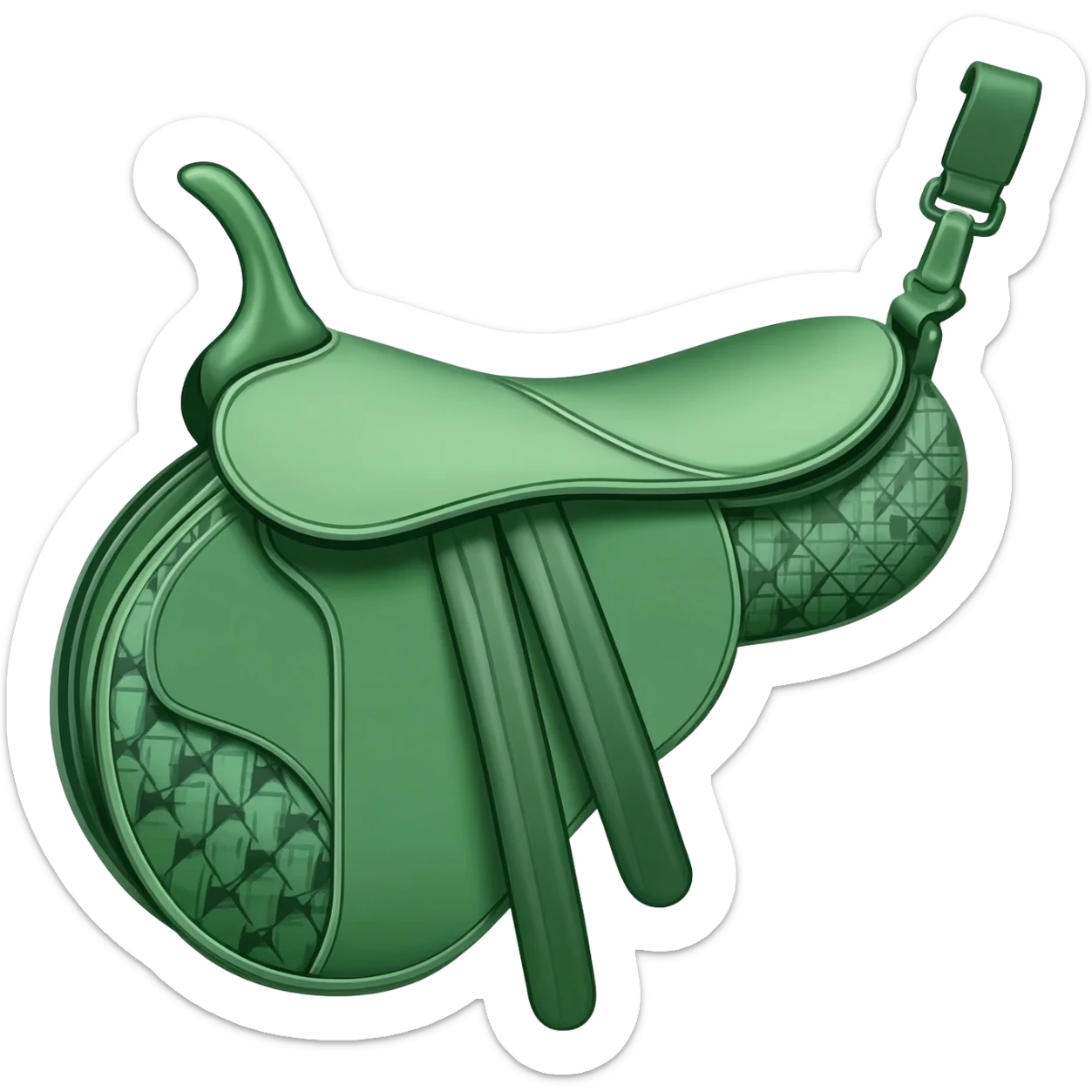 green saddle dior bag sticker