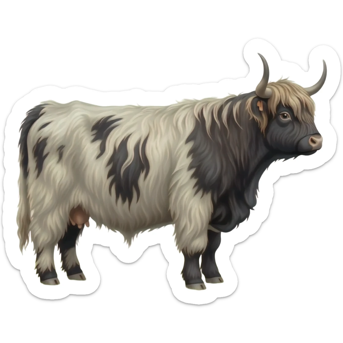 highland cow emoji sticker