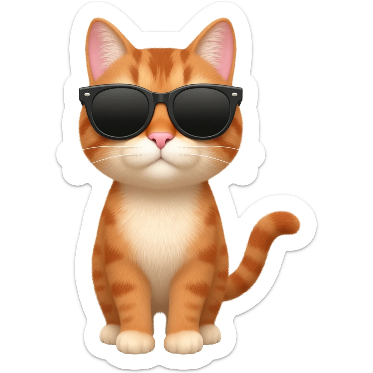Cat wearing sunglasses sticker
