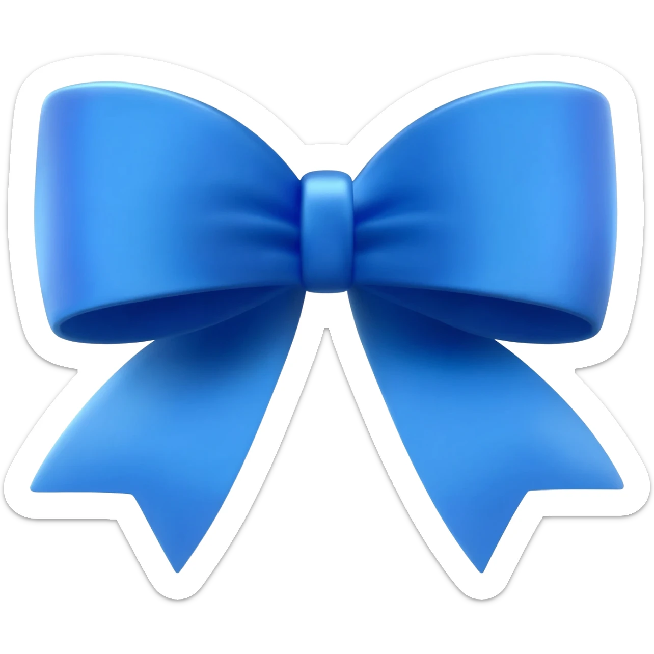 Blue bow sticker