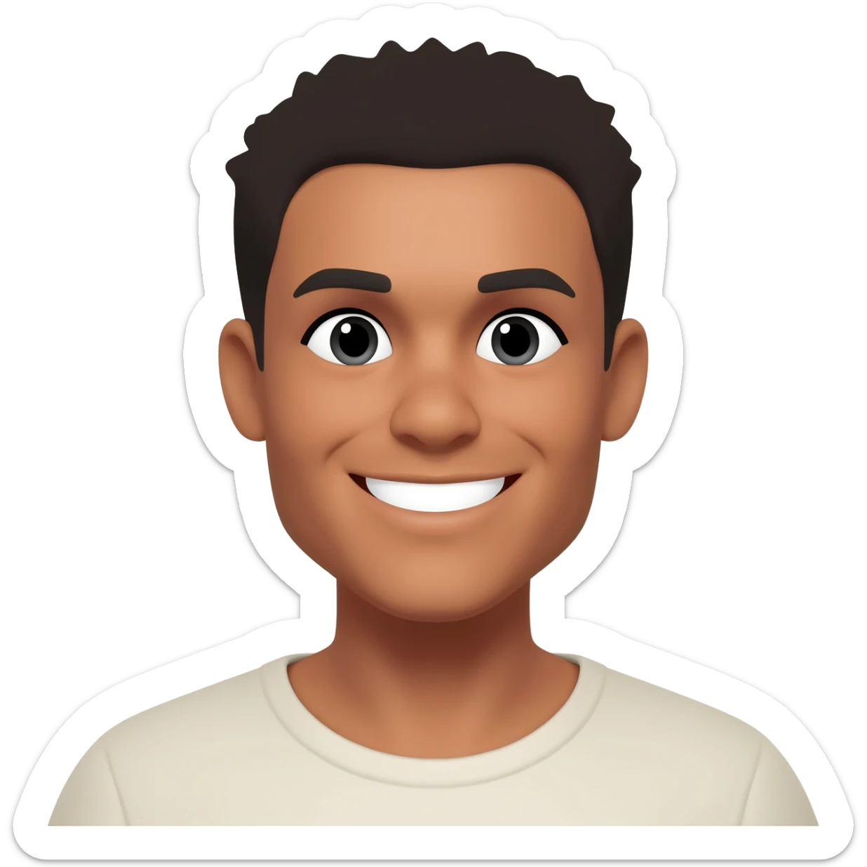 Prideful smile sticker