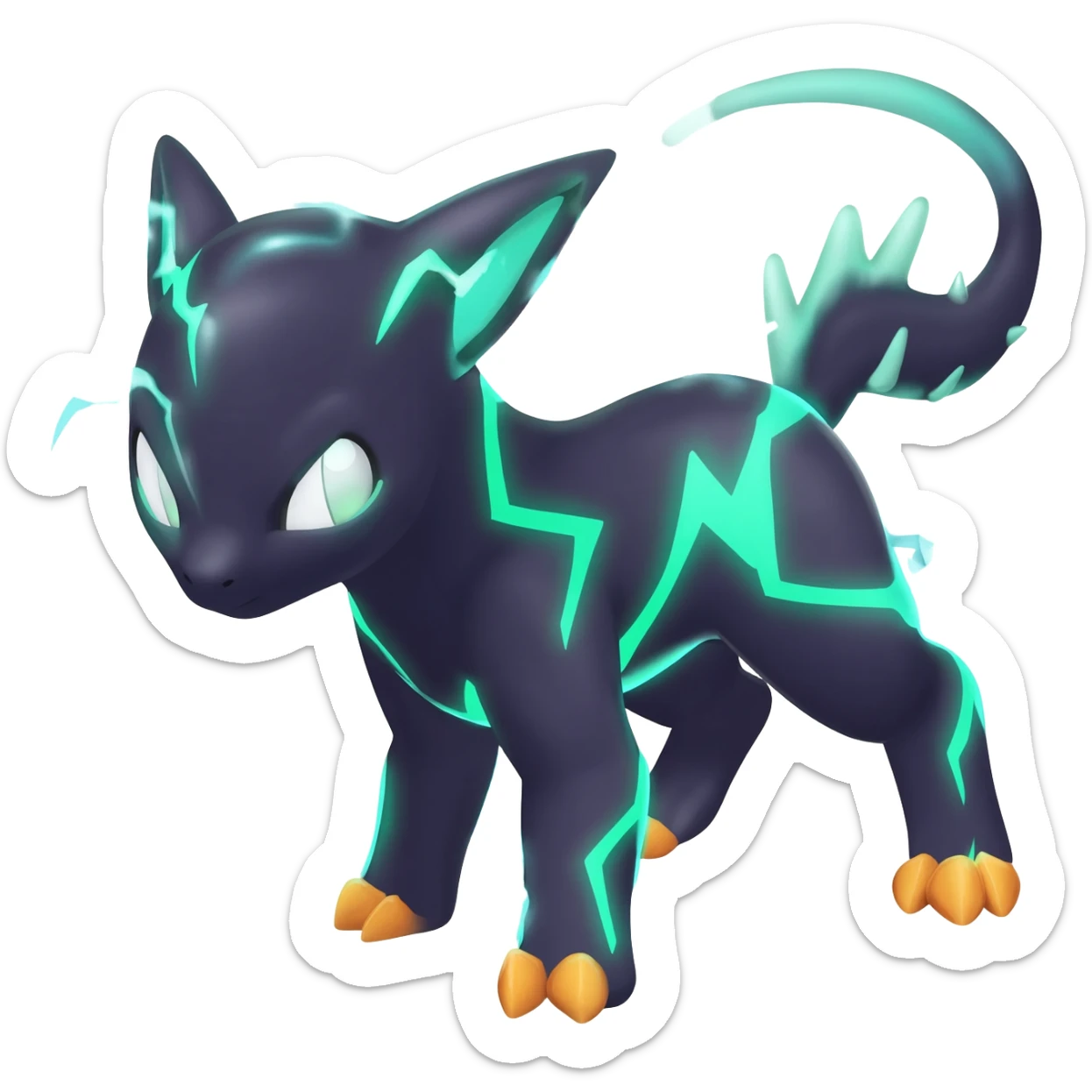 Elemental Dark-type-Electric-type natural Pokémon-Fakémon-creature sticker