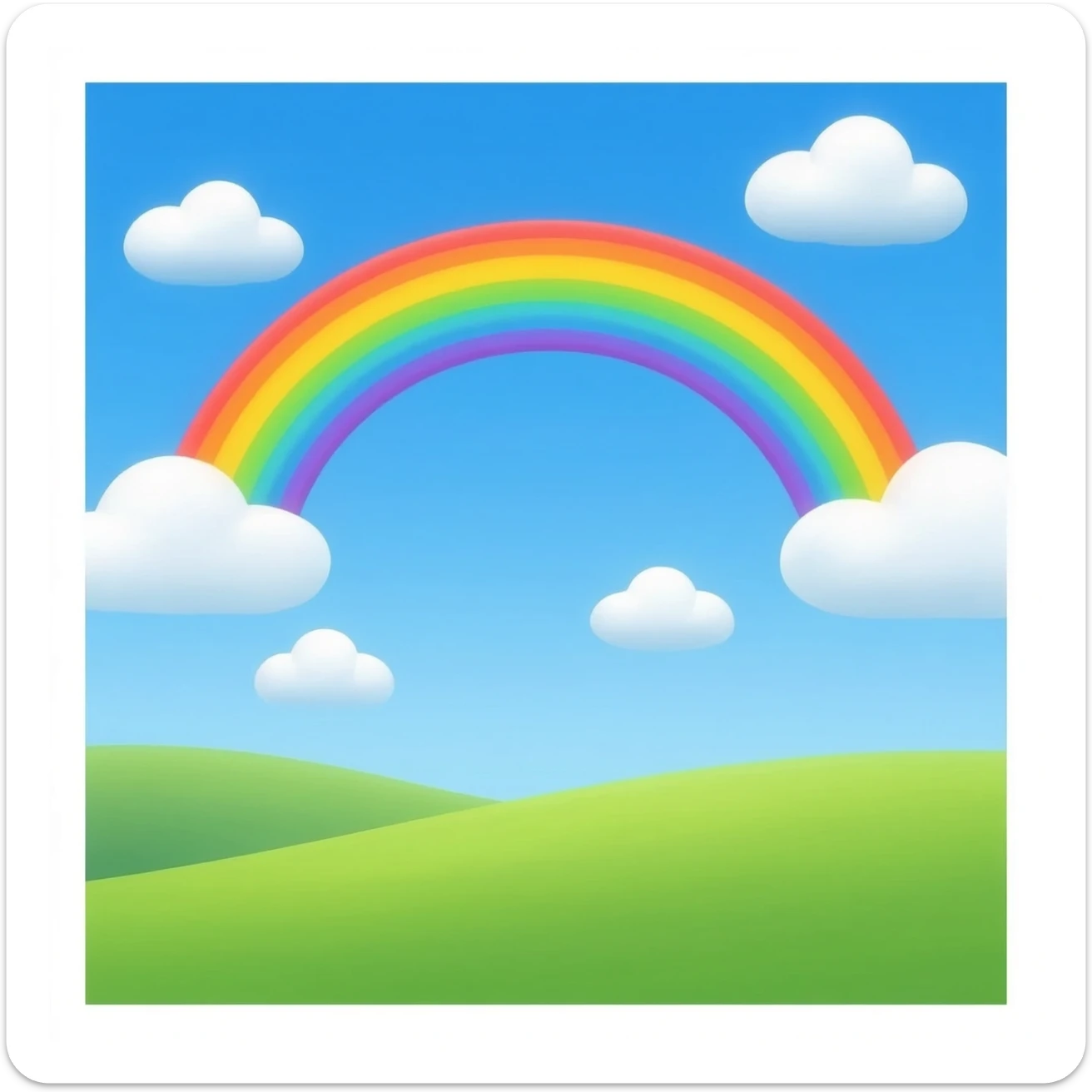rainbow and cloud sticker