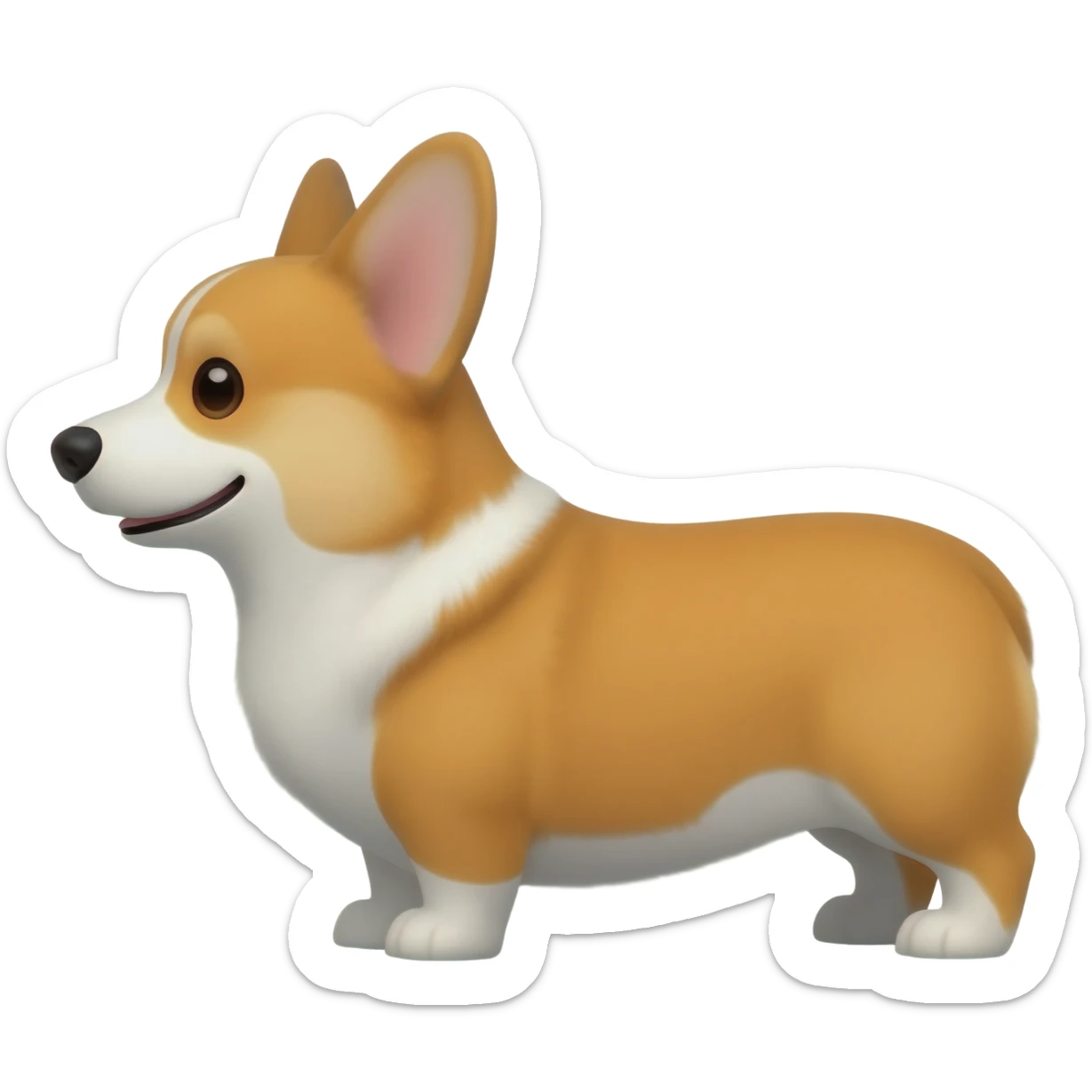 happy welsh corgi sticker