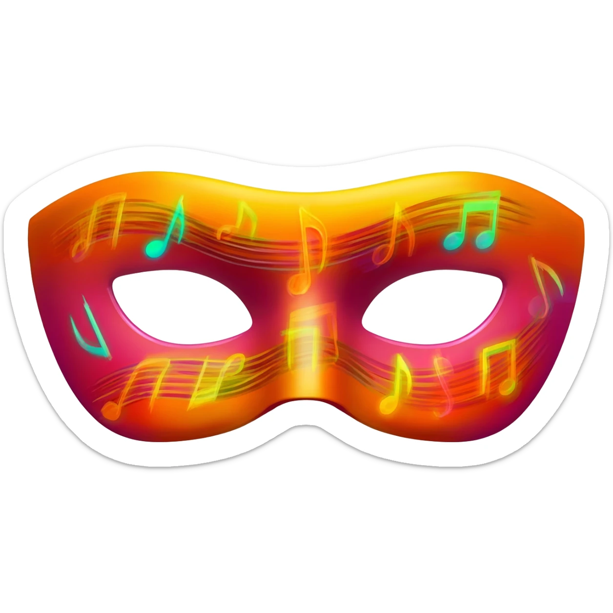 Create a bright and artistic emoji that represents musical theater. sticker
