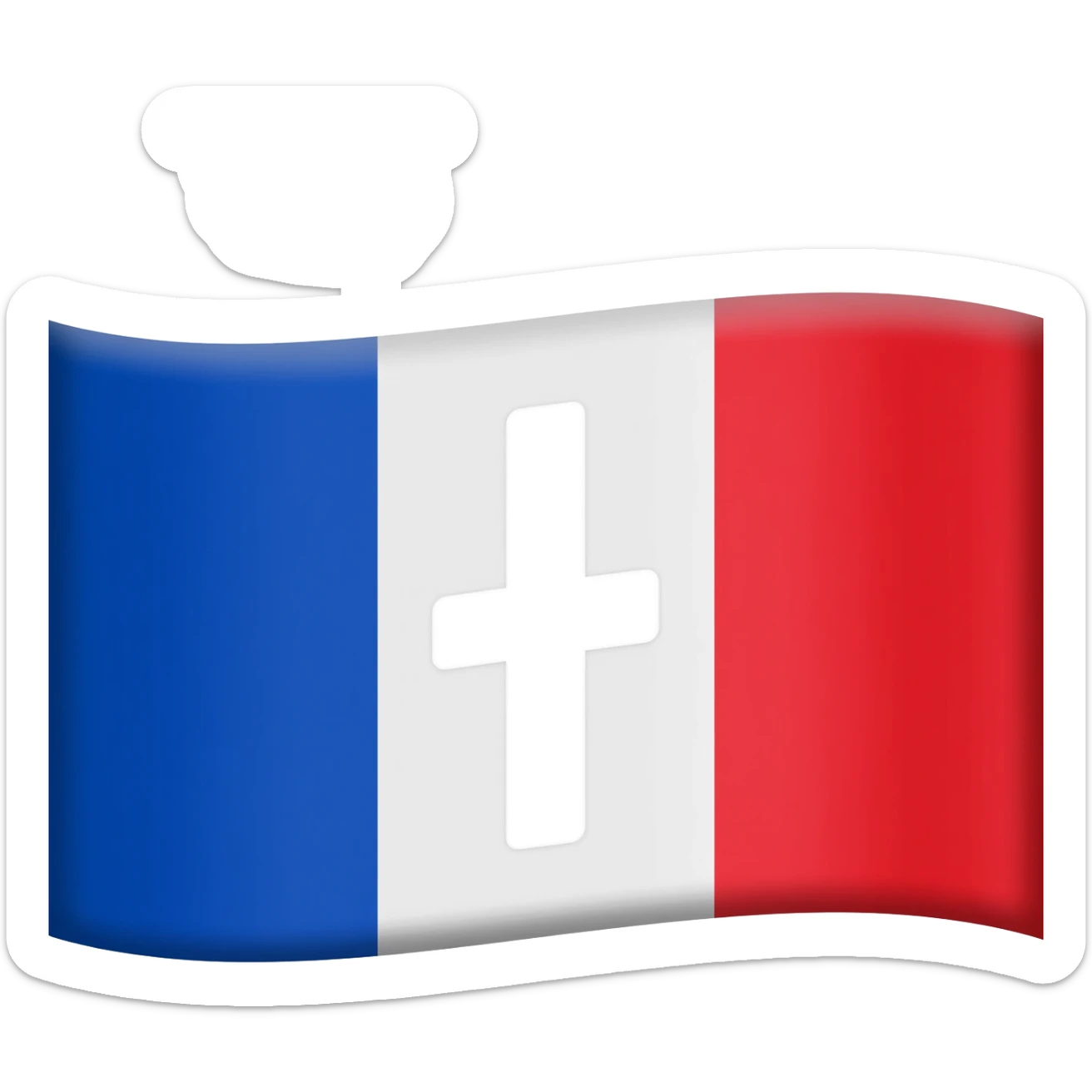Drapeau français avec la croix de lorraine sticker
