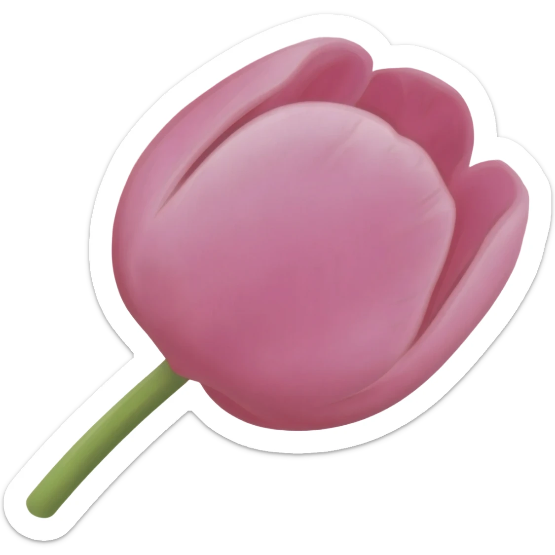 pink tulip with soft glow sticker