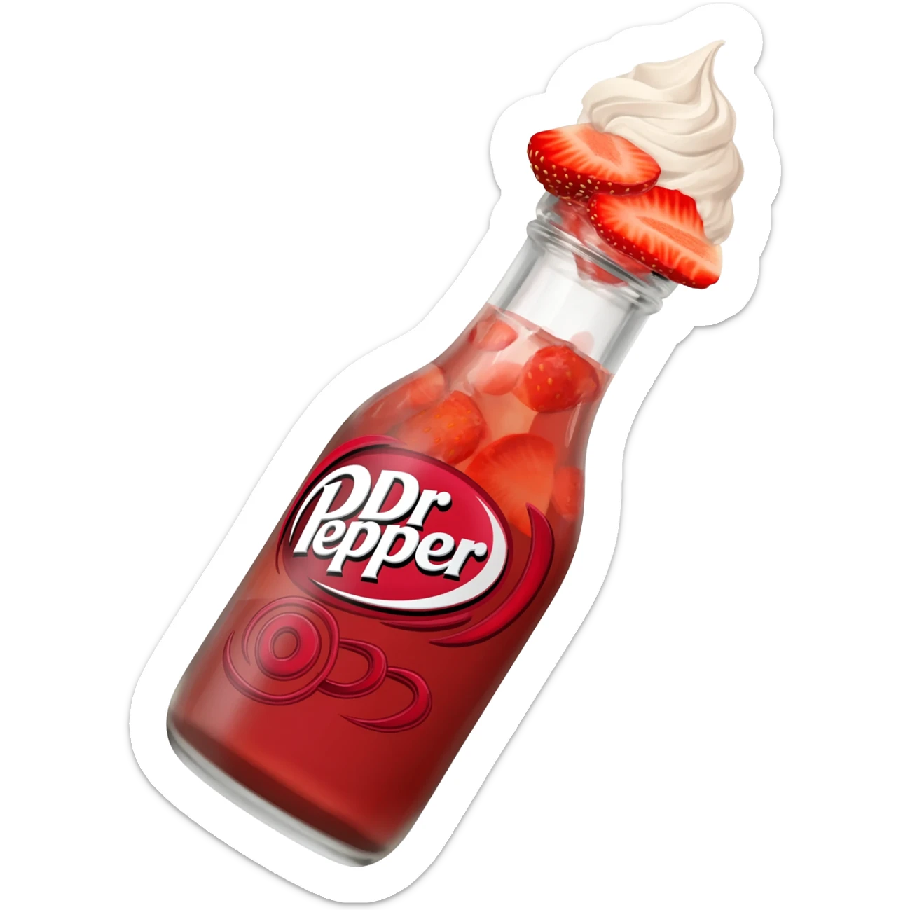 Dr.Pepper strawberries and cream sticker