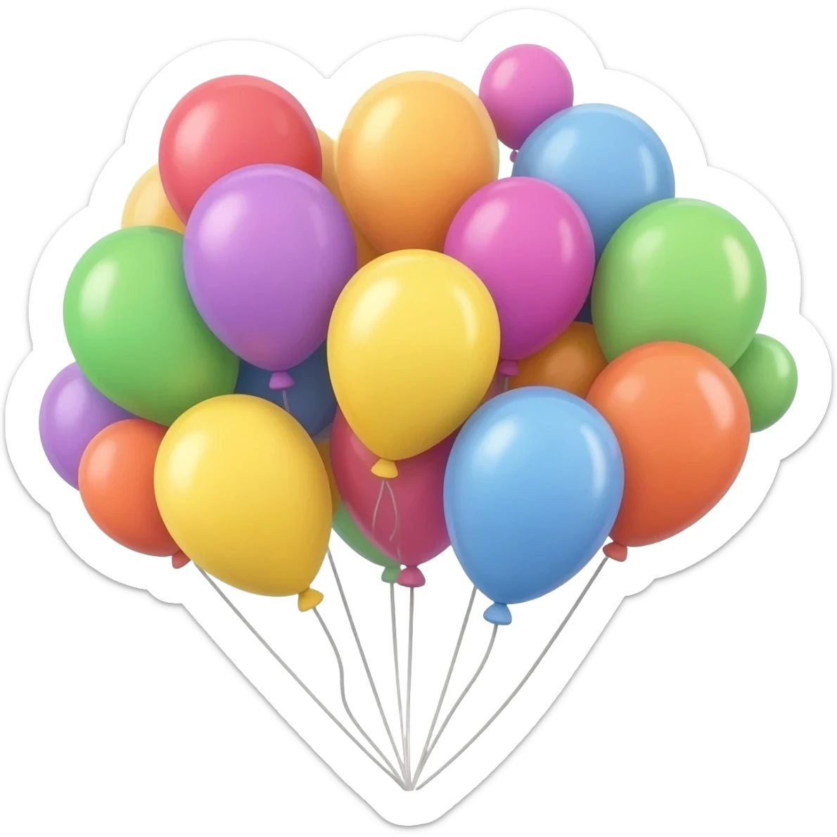 42. mini balloon cluster sticker