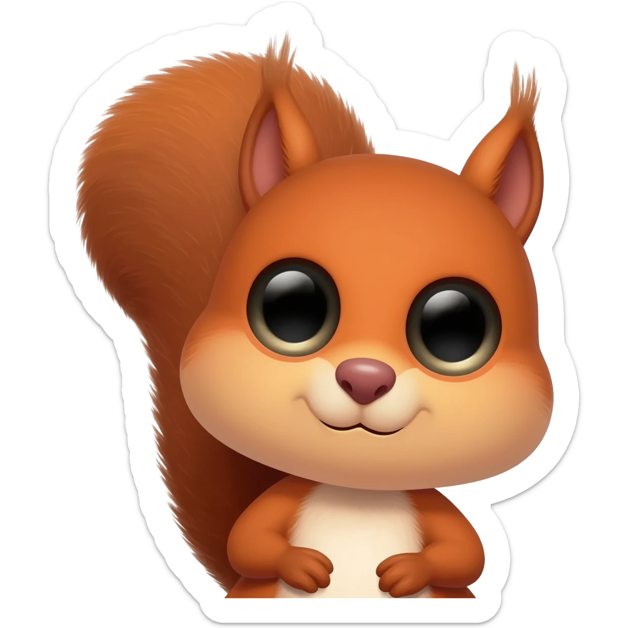 Squirrel with heart eyes sticker