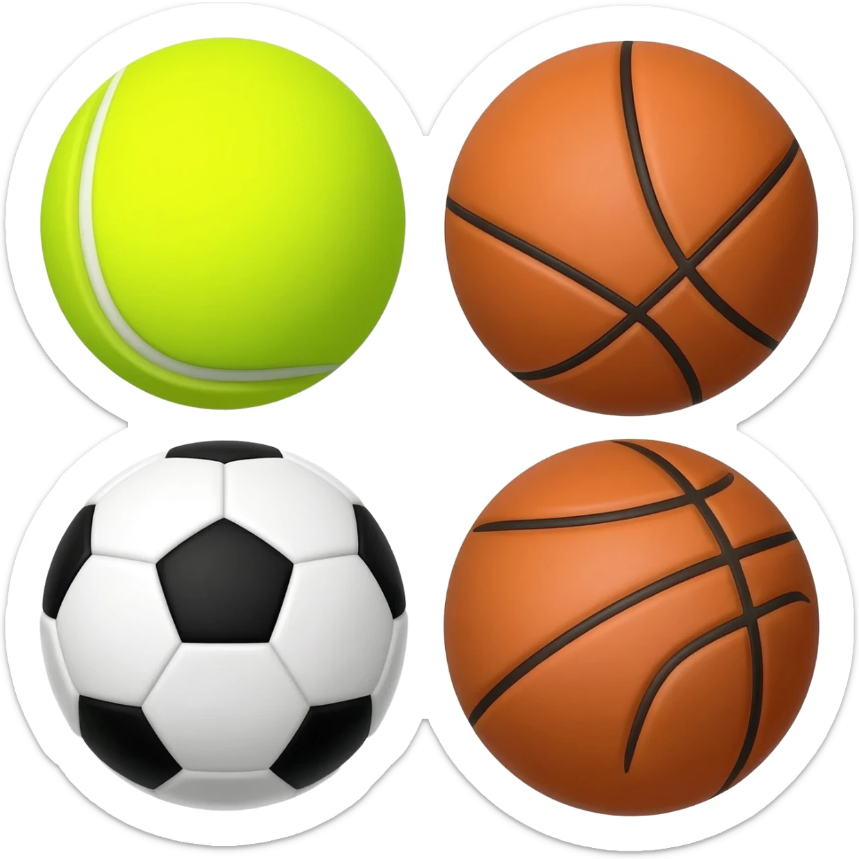 tennis basketball soccer sticker