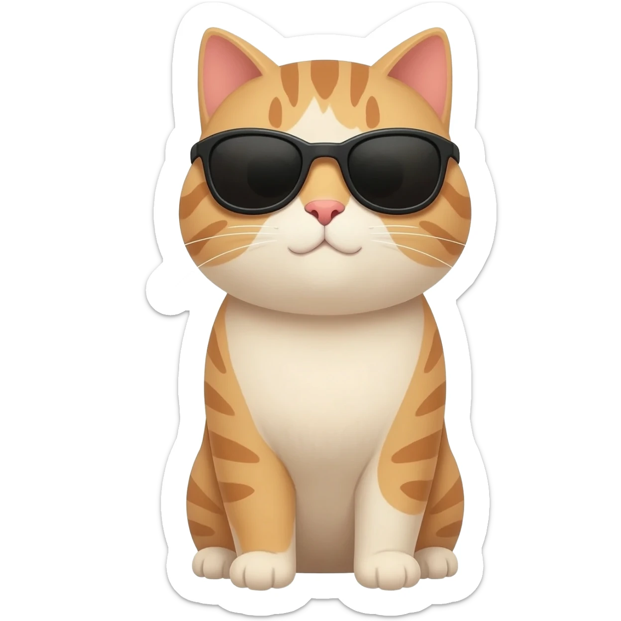 Cat wearing sunglasses sticker