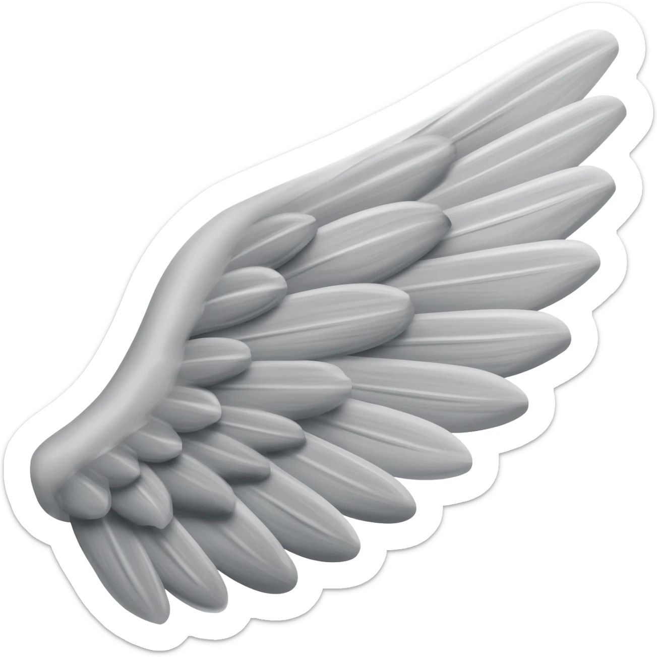 Wing to left side sticker