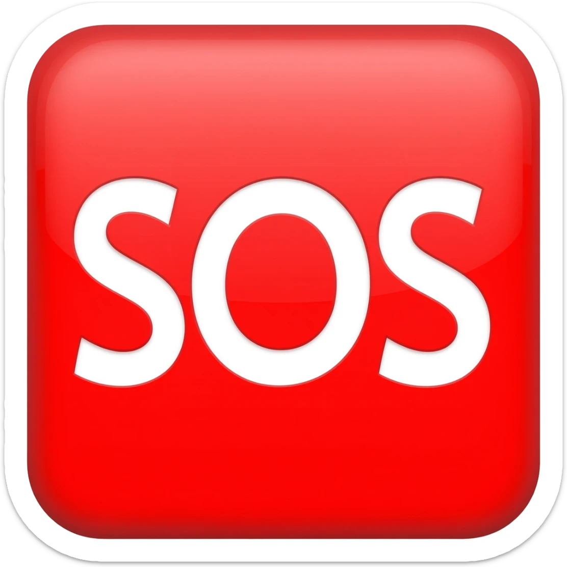 Red Square "SOS" sticker