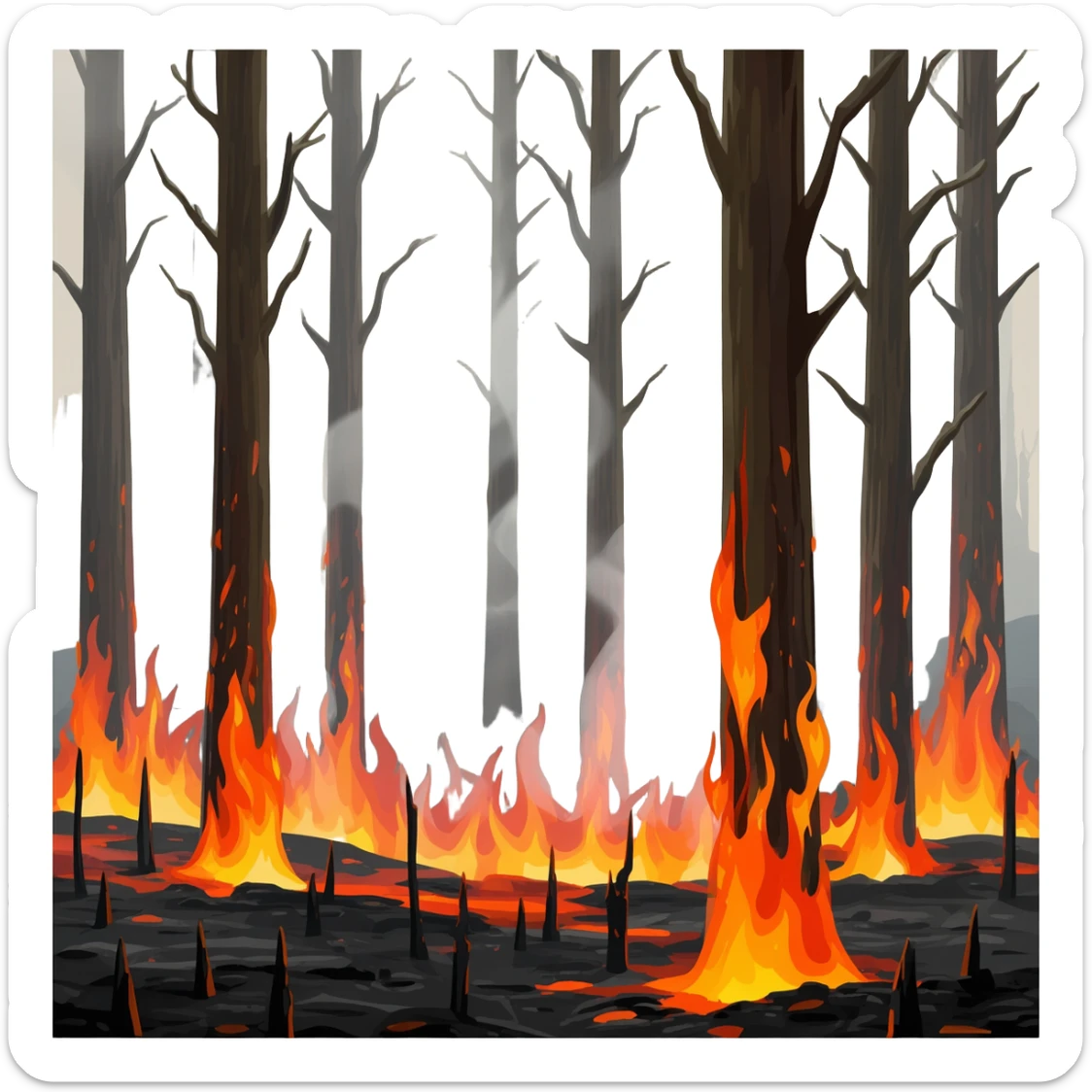 forest fire sticker