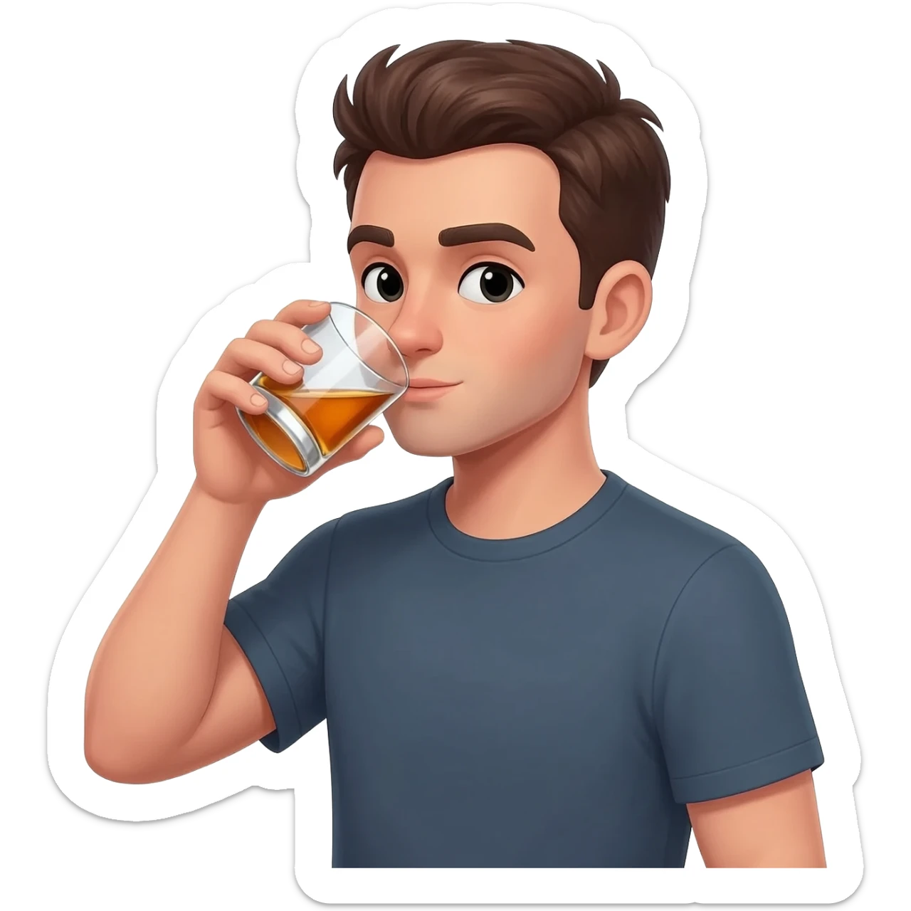 guy thin and tall drinking alcohol sticker