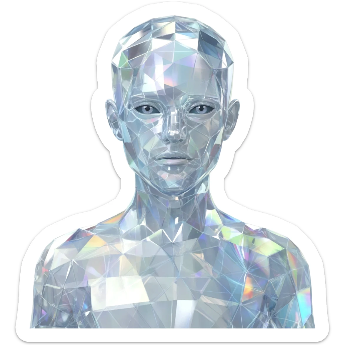 Crystal Entity with a serios face sticker