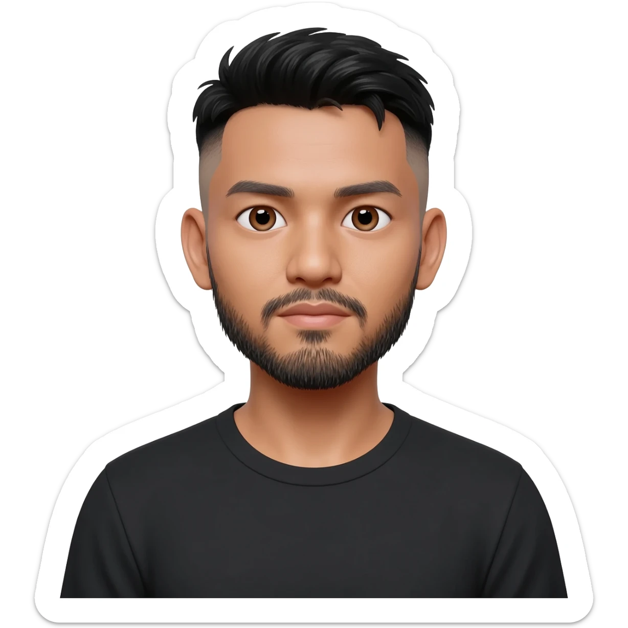 Thai young man at 25 years old fade hair cut sticker