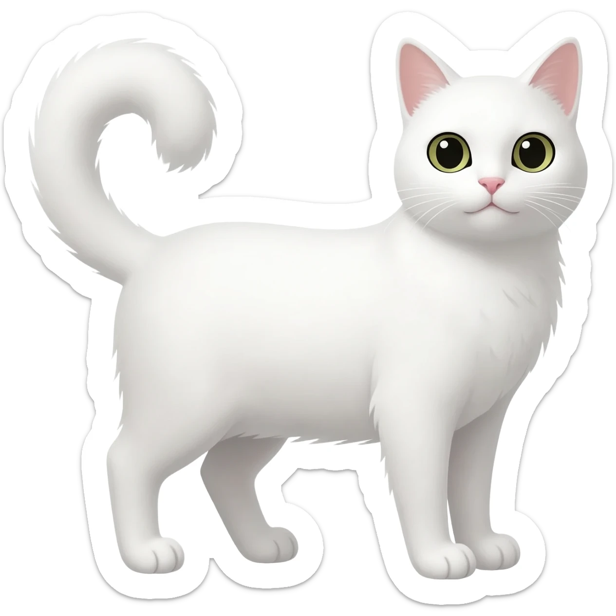 White cats sticker
