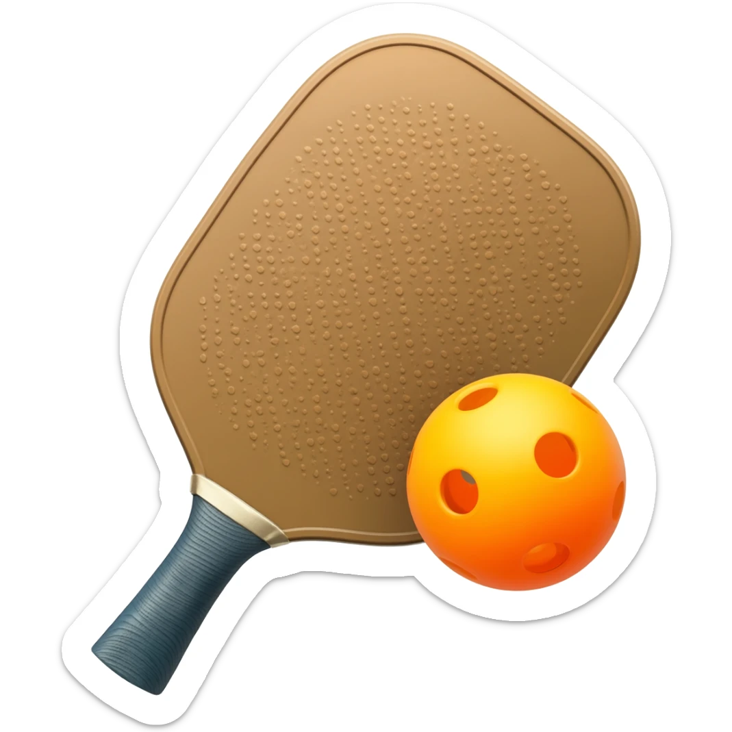 pickle ball paddle and ball sticker