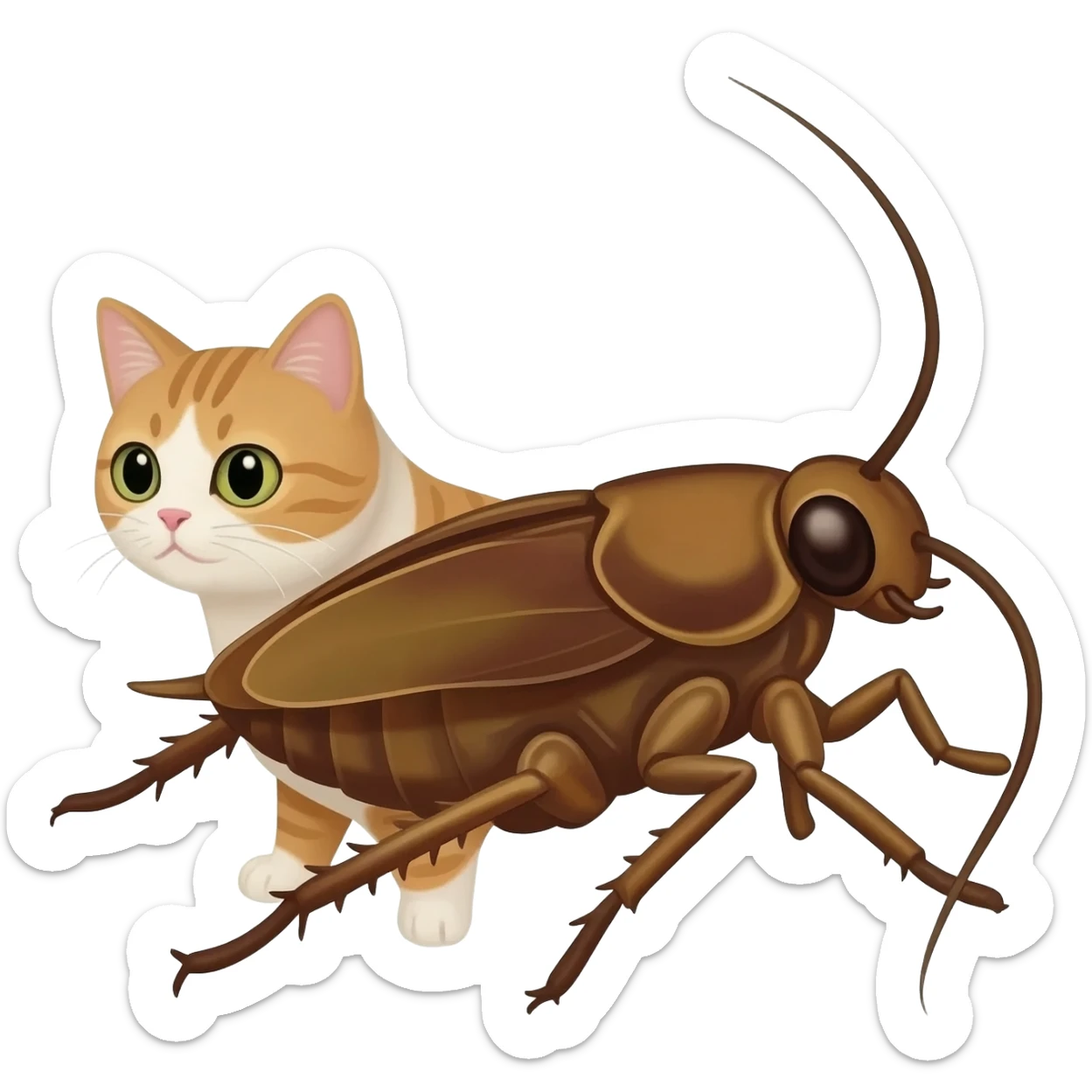 Cockroach cat sticker