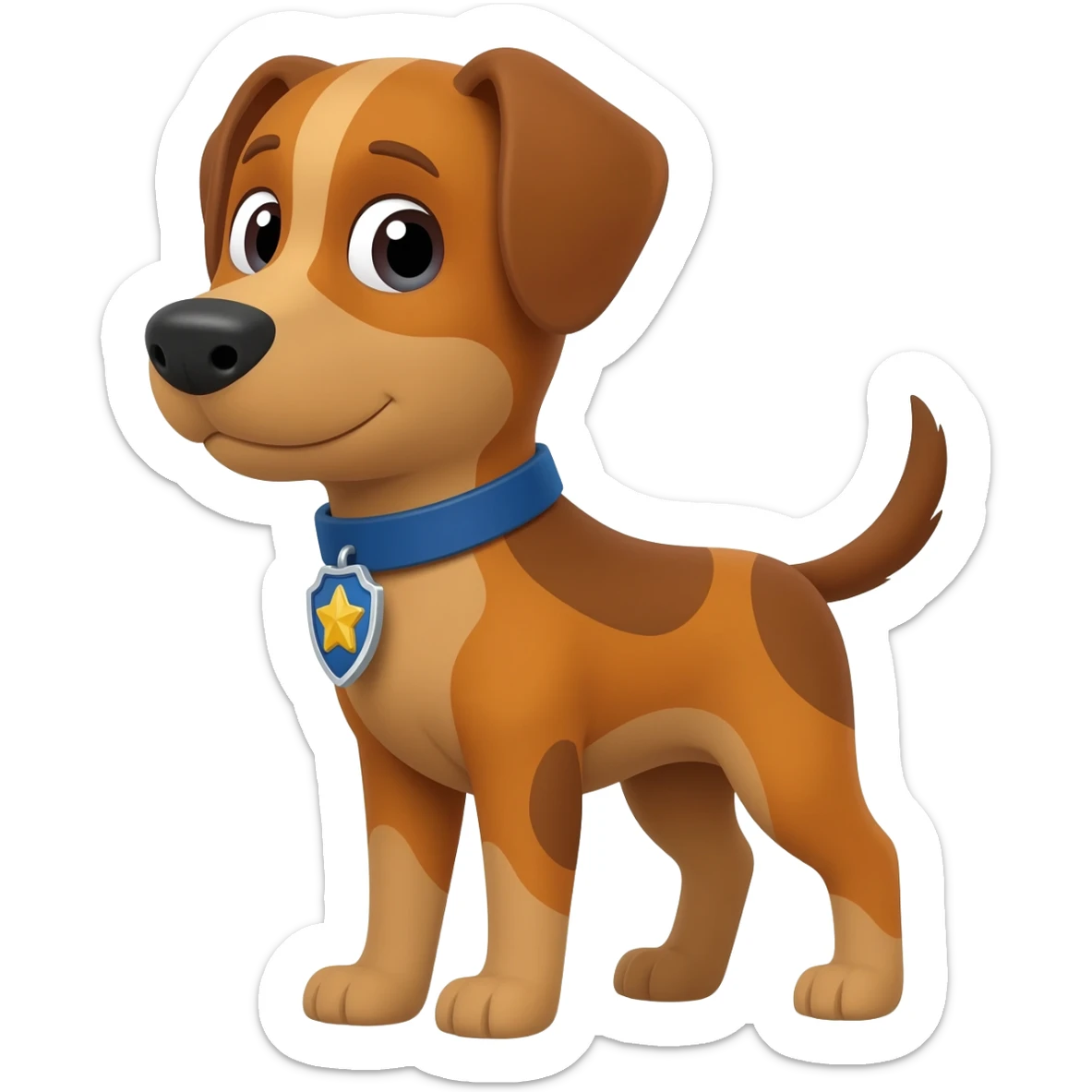 police dog cartoon sticker
