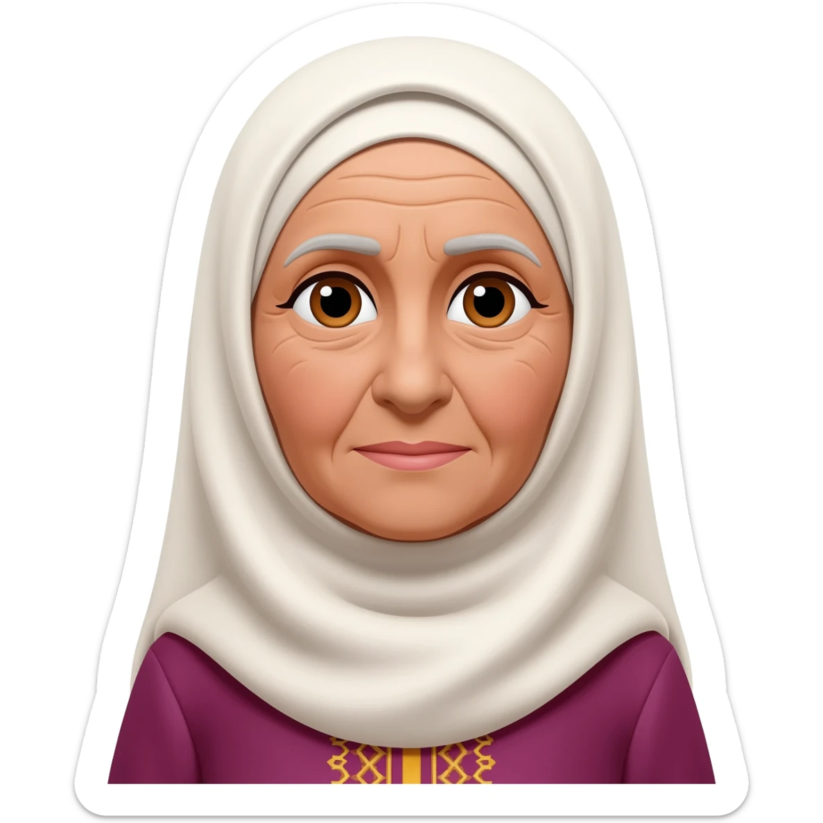 grand mére agée marocaine voilée sticker