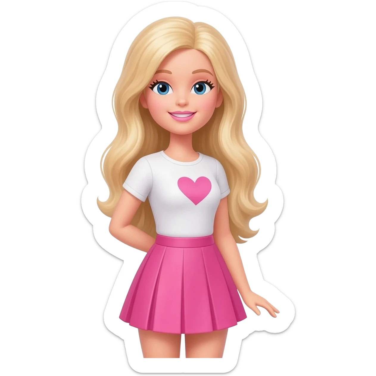 Barbie short skirt sticker