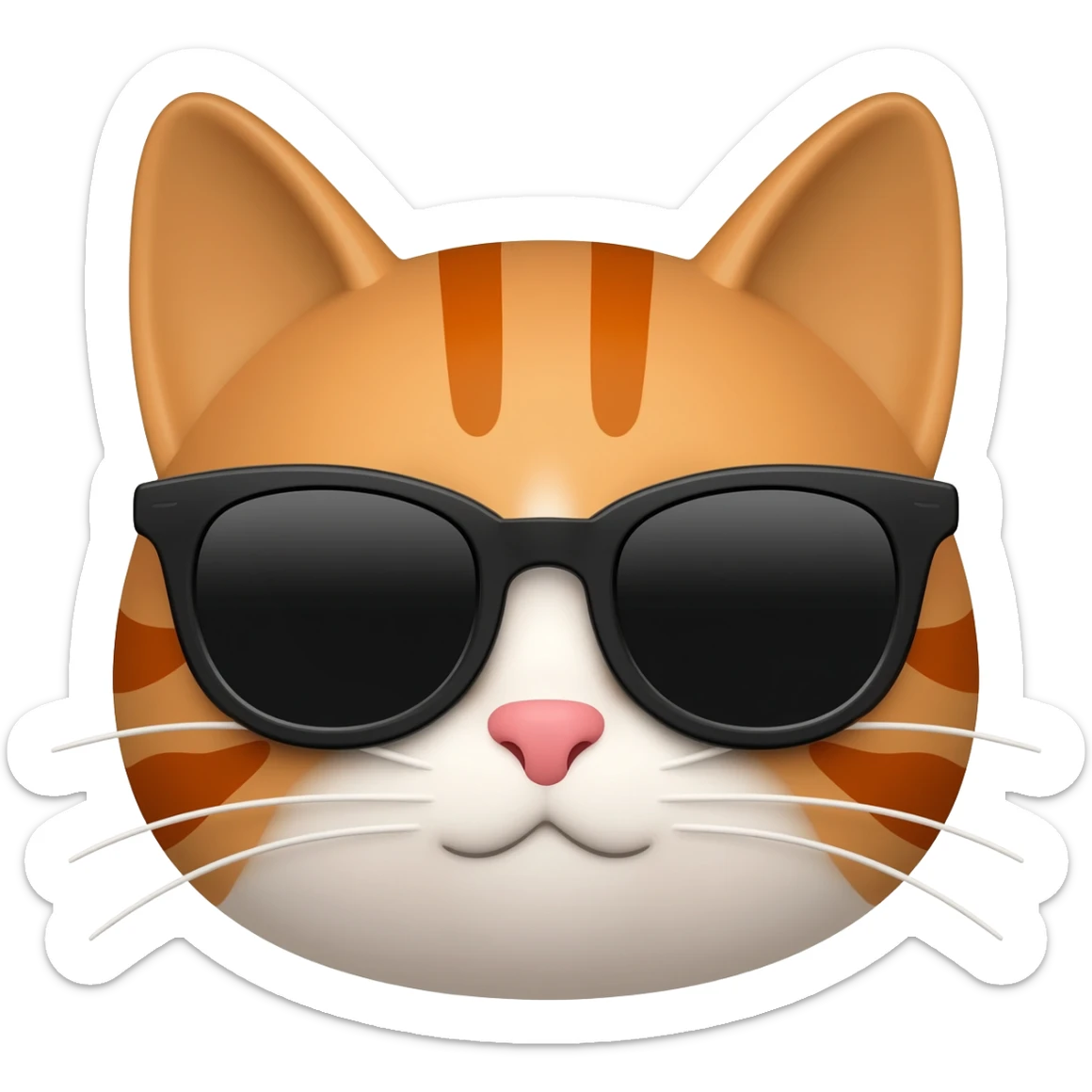 Cat wearing sunglasses sticker
