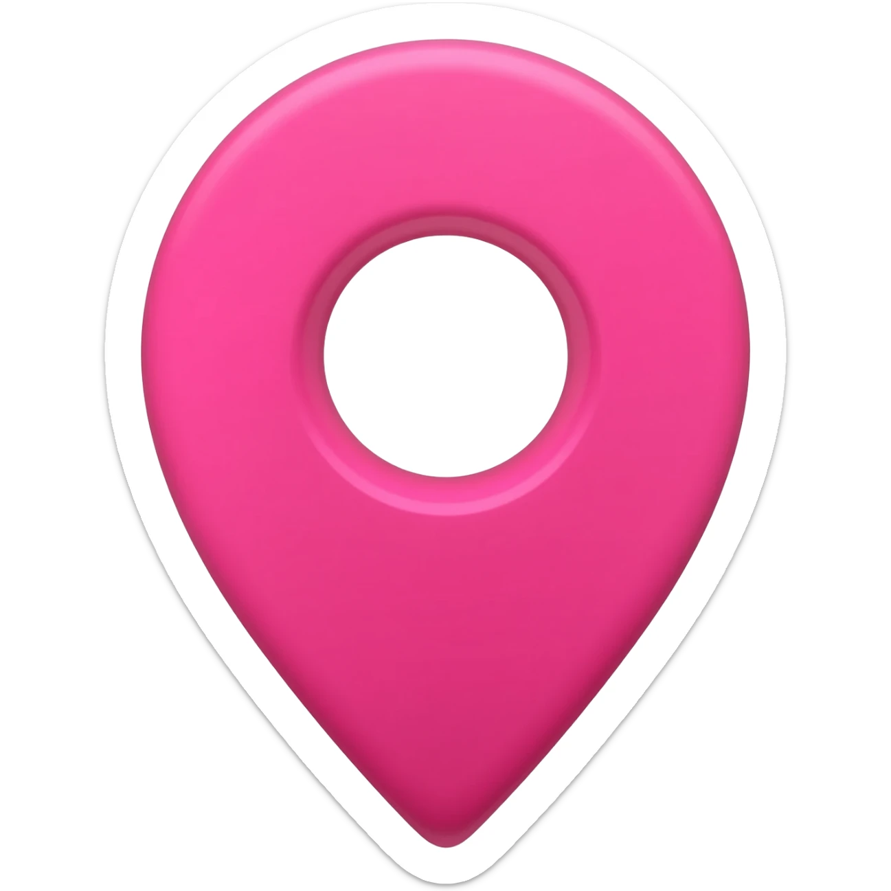 Pink location pin sticker