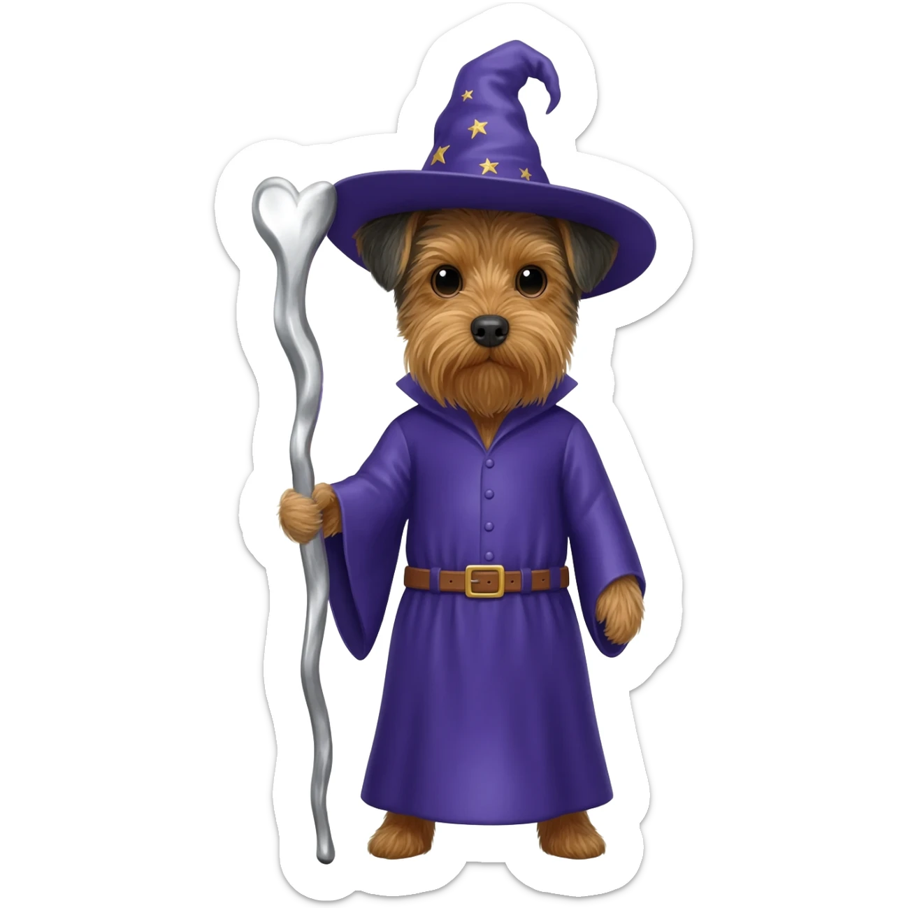 Dog wizard sticker