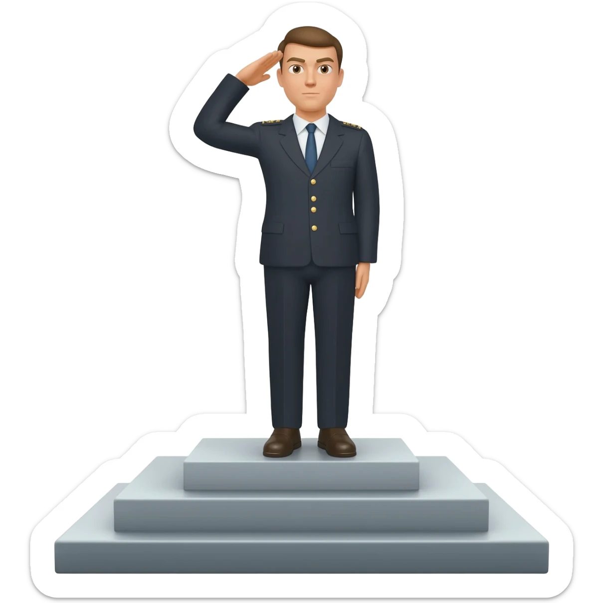 Salute with tiers sticker