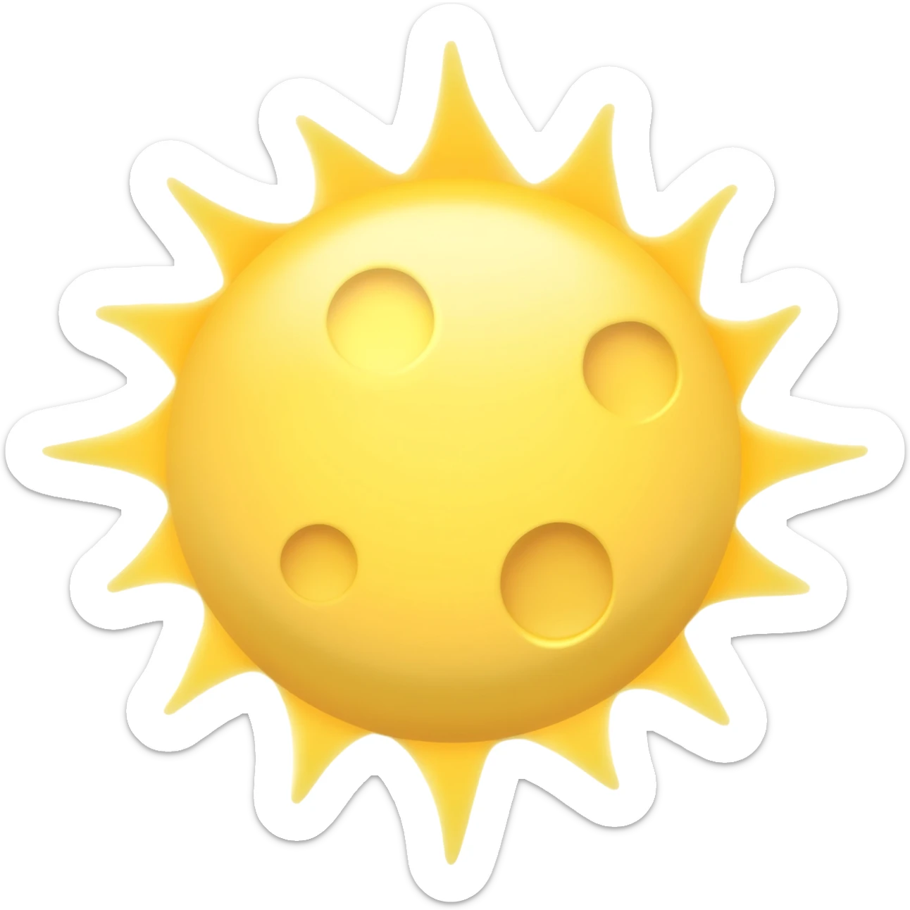 Moon and sun sticker