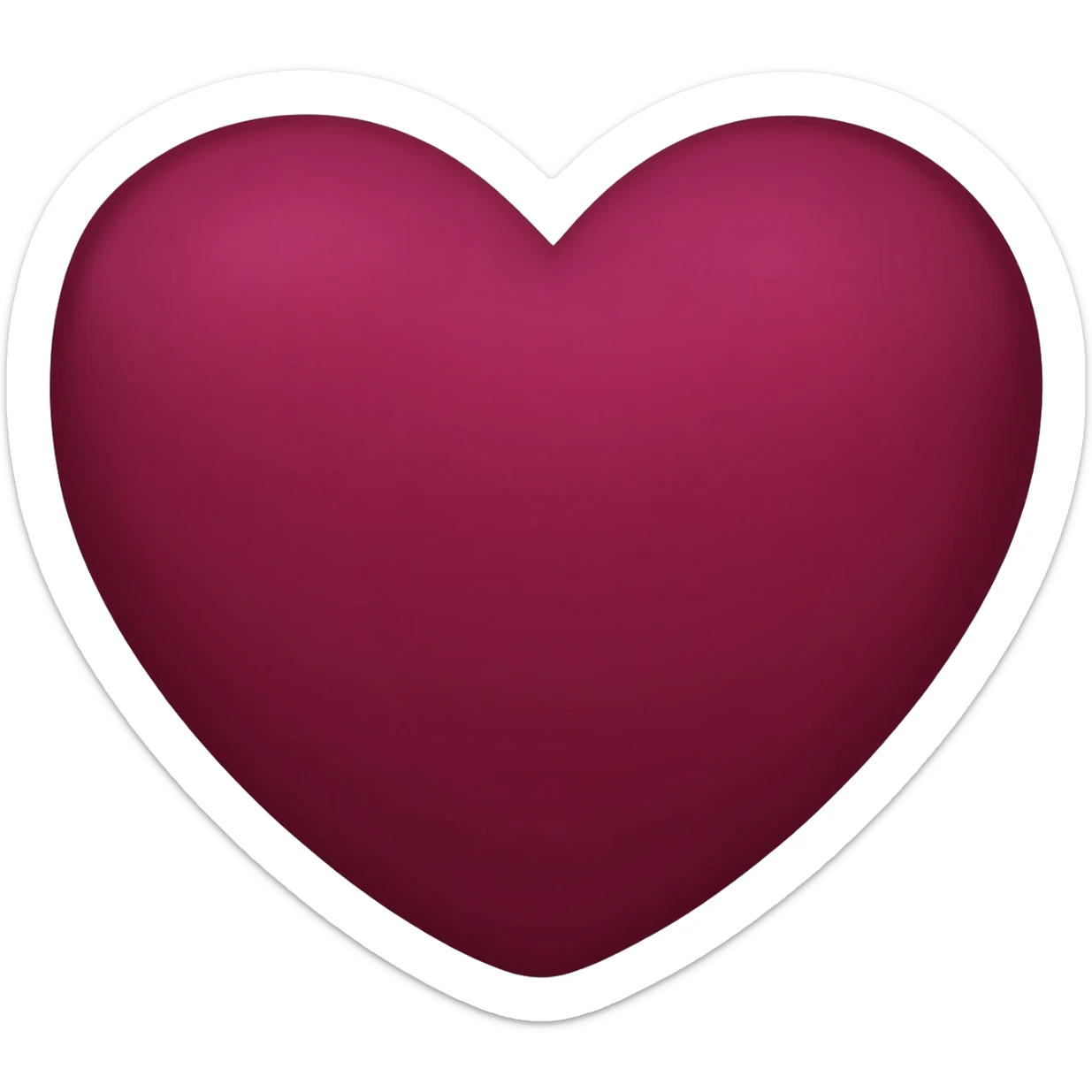 Maroon heart sticker