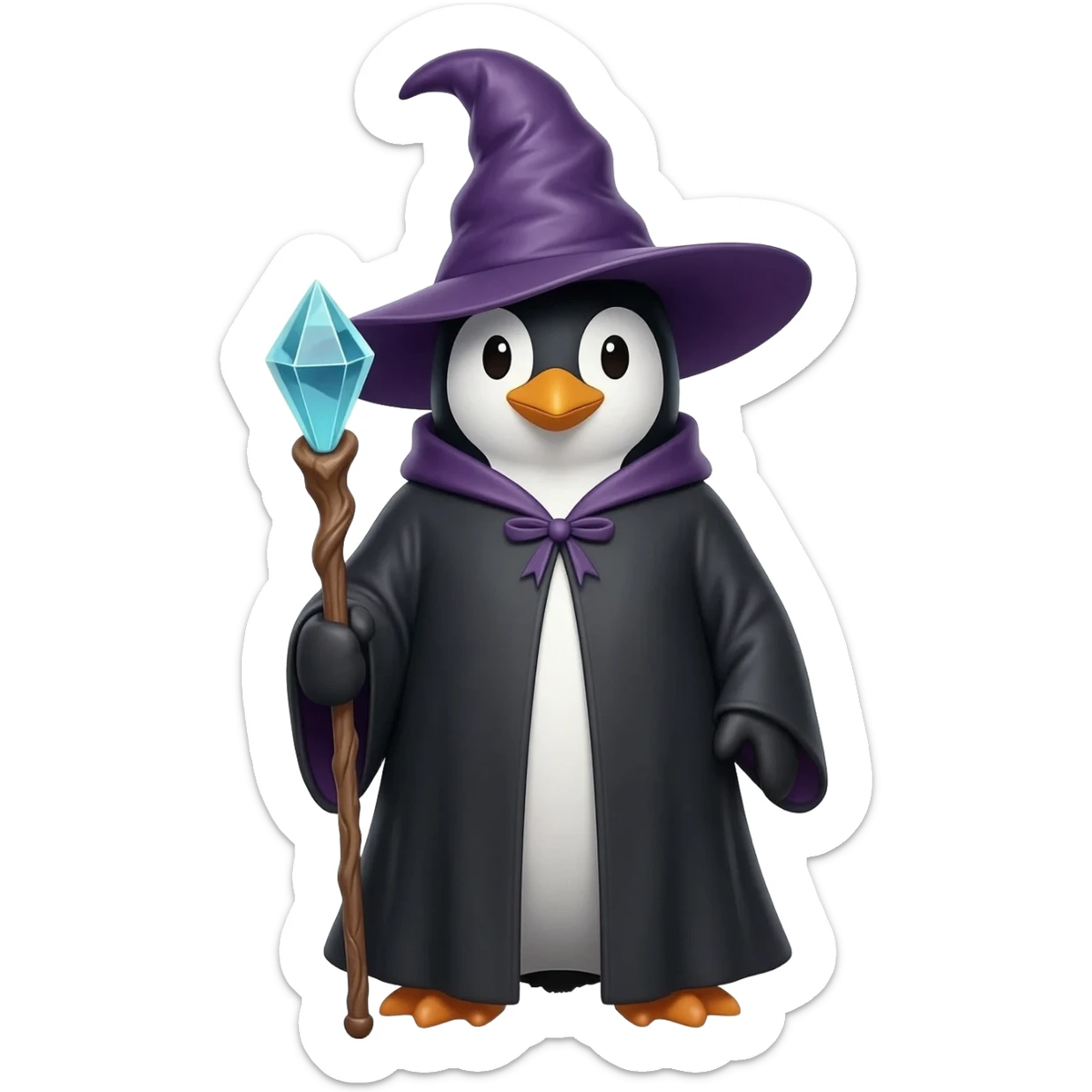 Penguin Wizard sticker