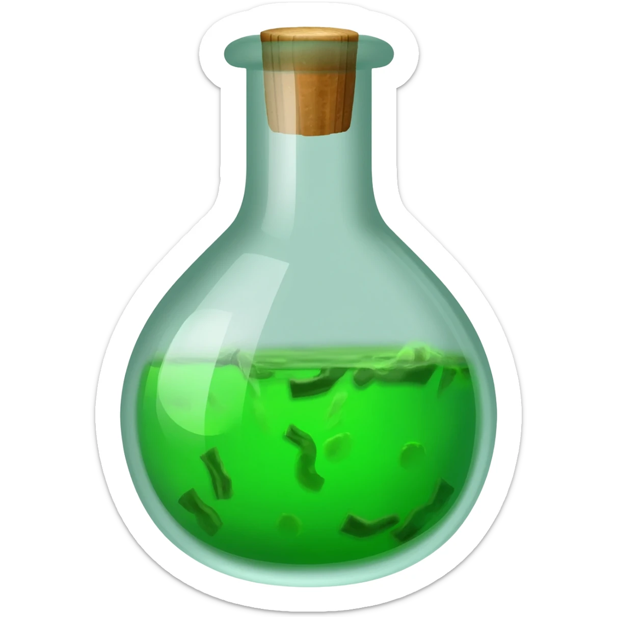 green witch cooking potion sticker