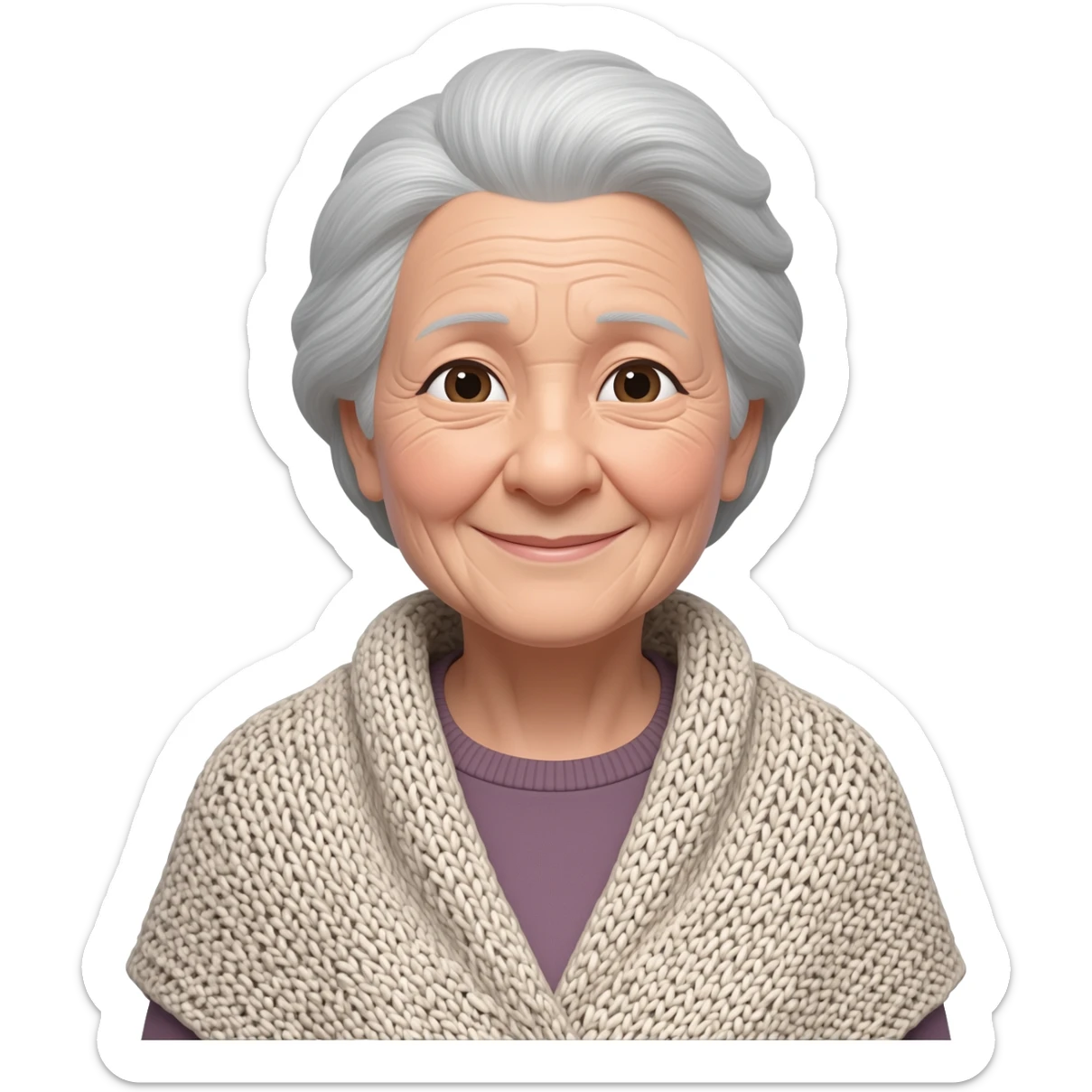 elderly grandmother sticker