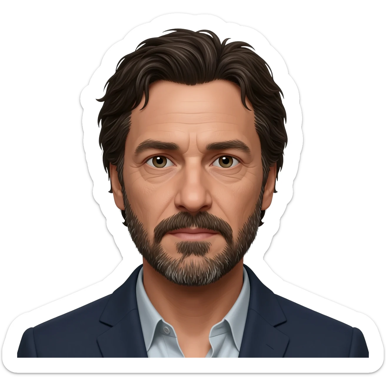 HYPERREALISTIC JAVIER BARDEM ACTOR sticker