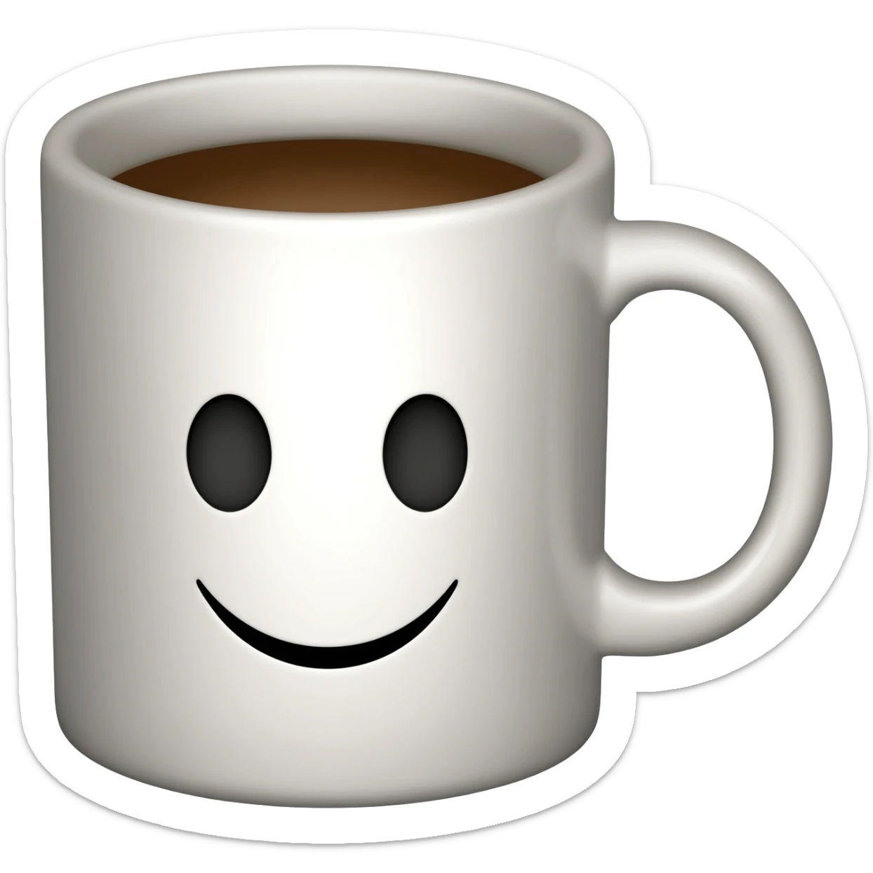 Coffee with emoji sticker