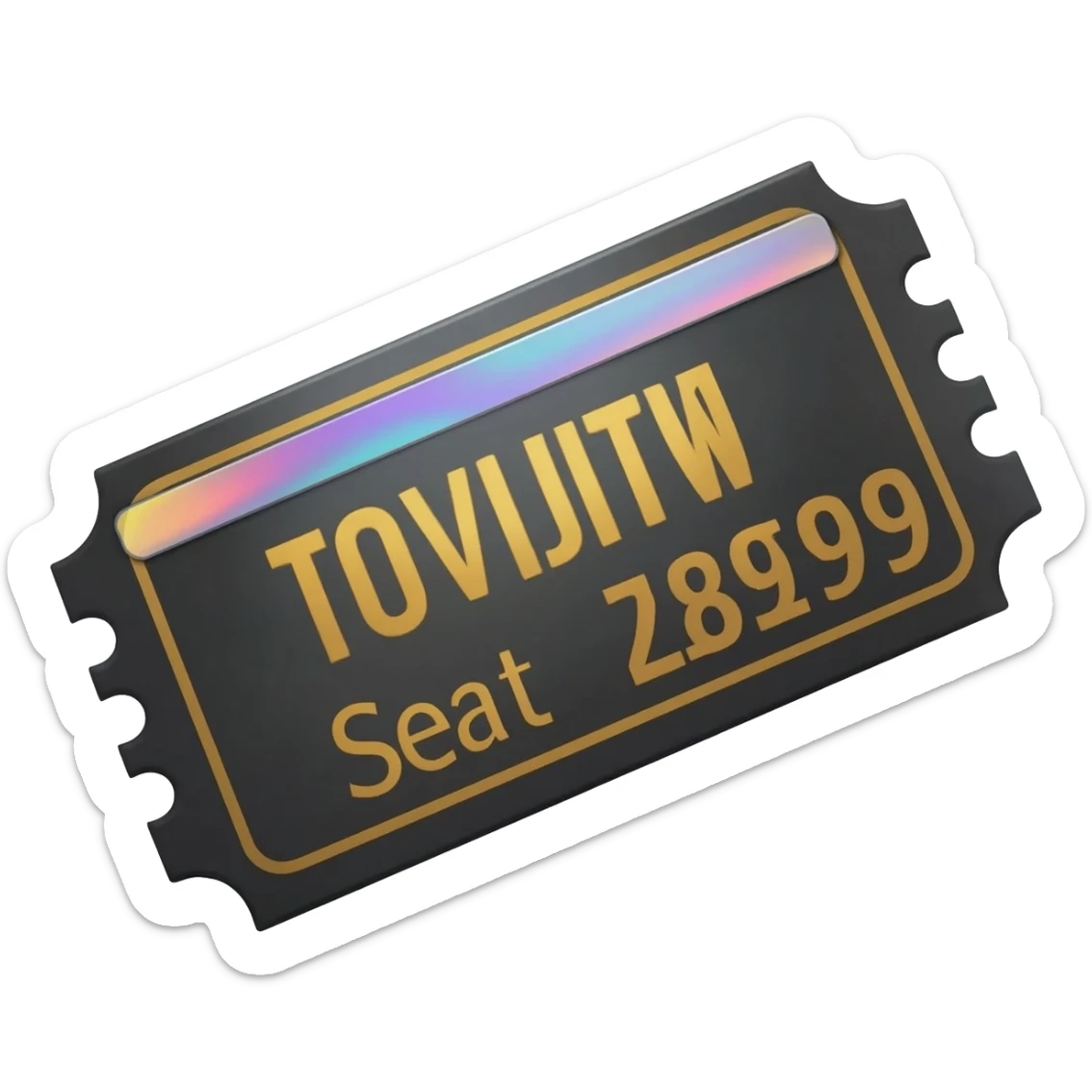 movie ticket sticker