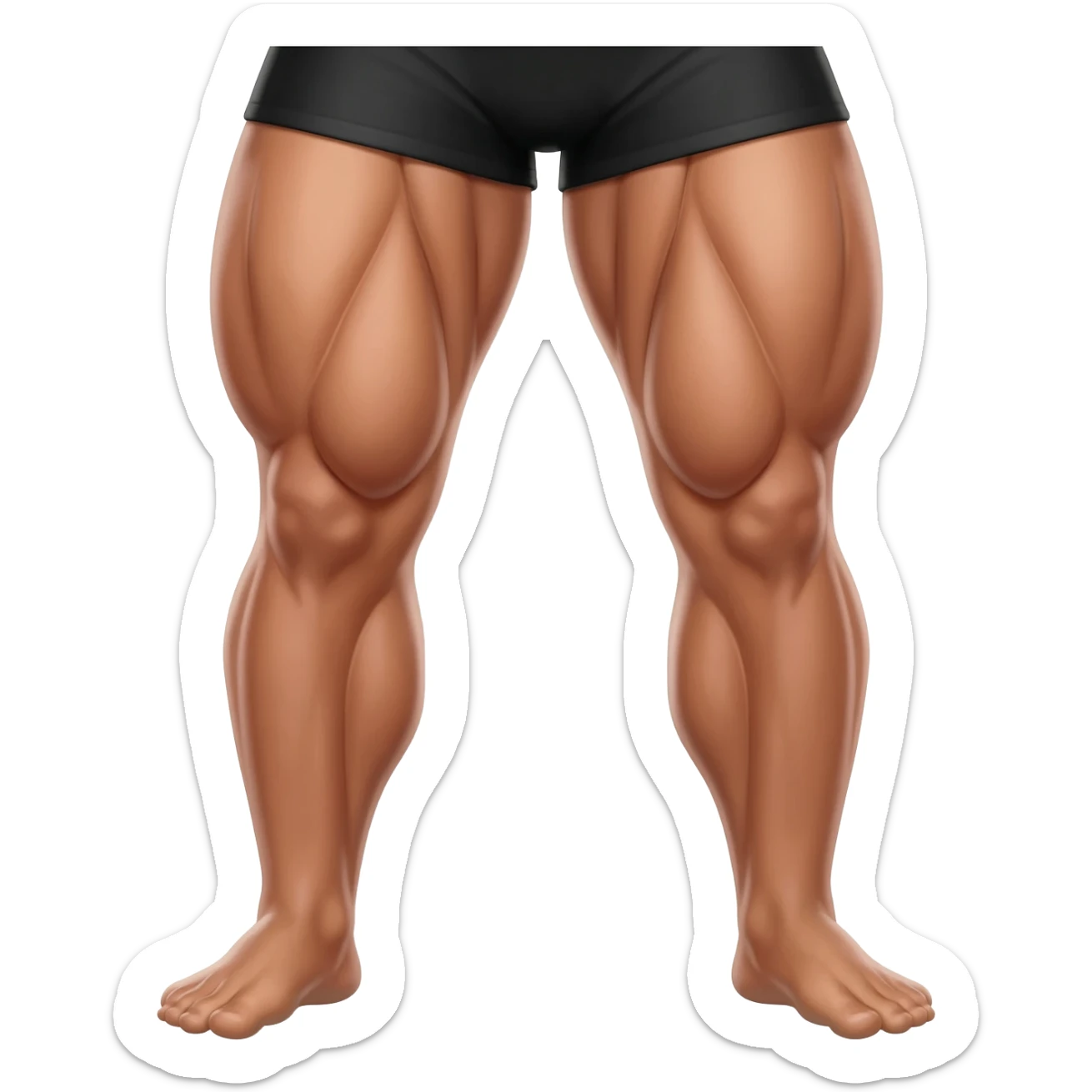 Gym athlete leg muscle sticker