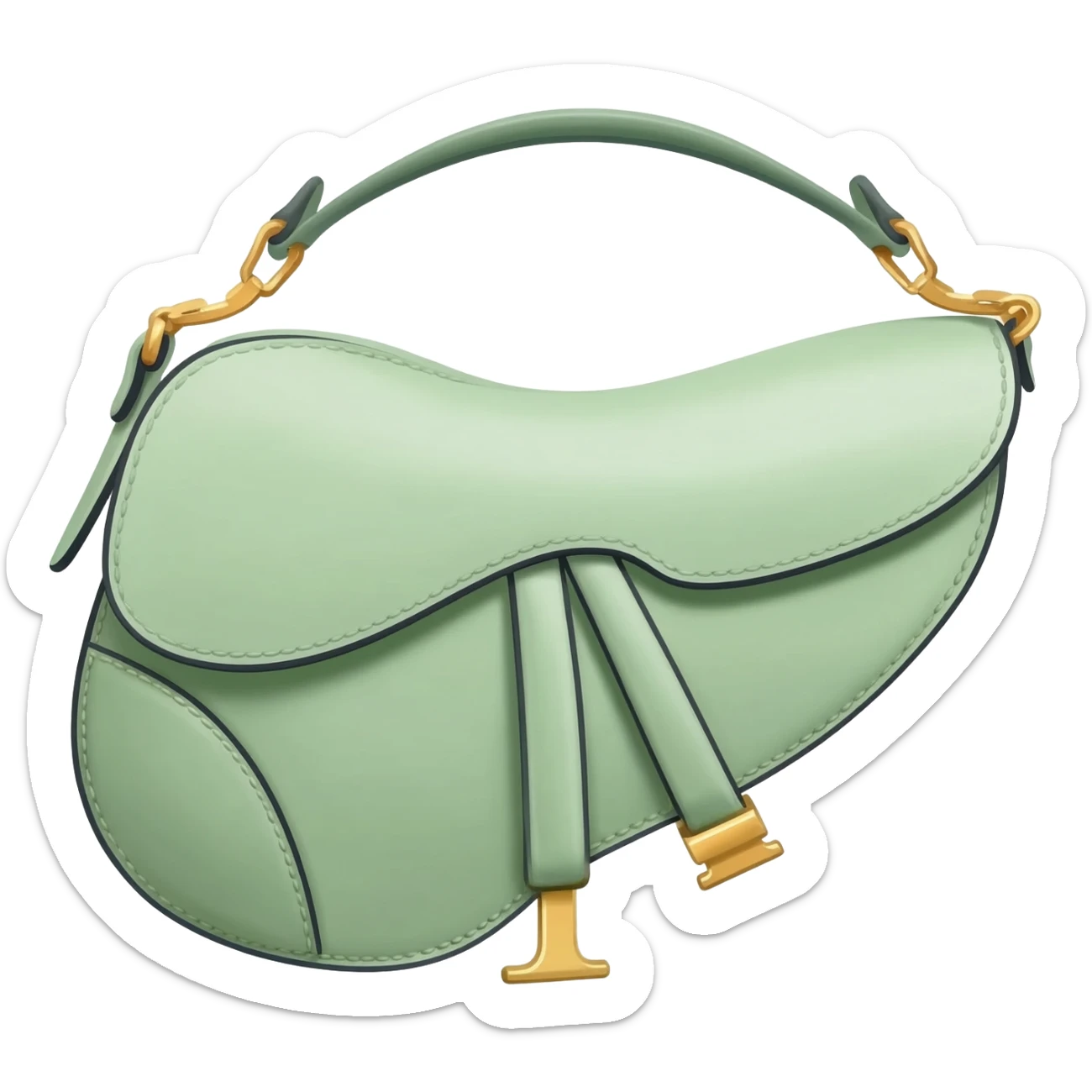 light green dior saddle bag sticker