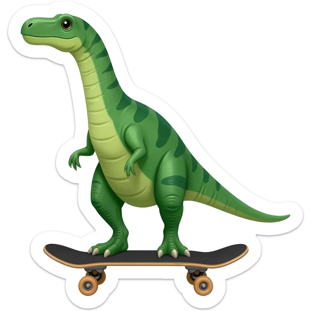 Dinosaur on a skateboard sticker