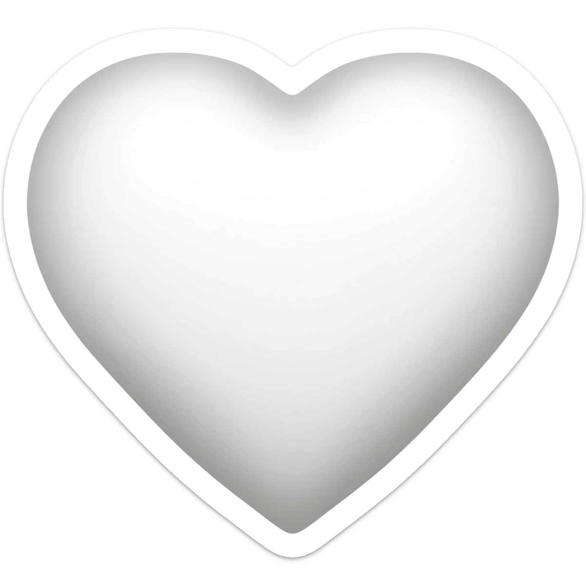 White heart sticker