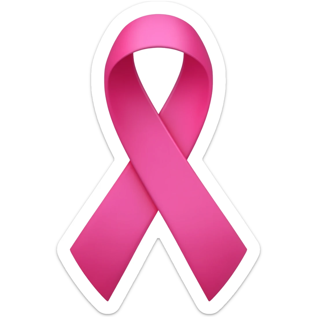 Breast cancer ribbon sticker