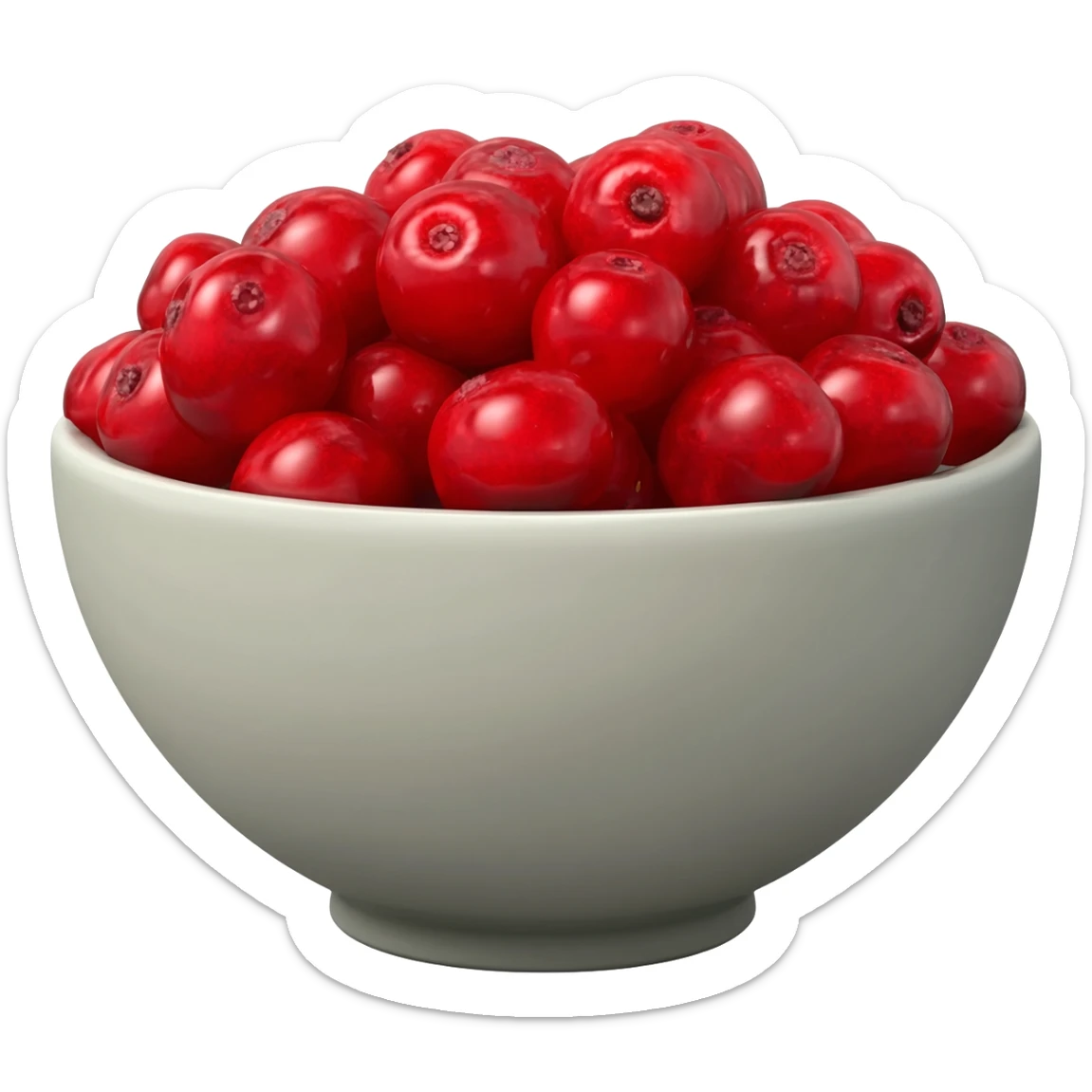 bowl with red berries sticker