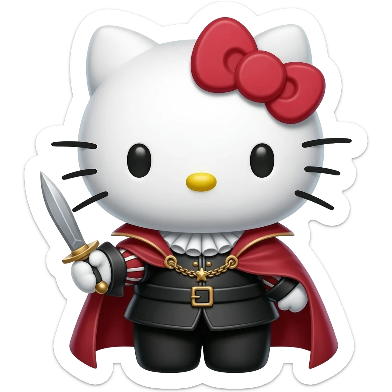 hello kitty as othello sticker