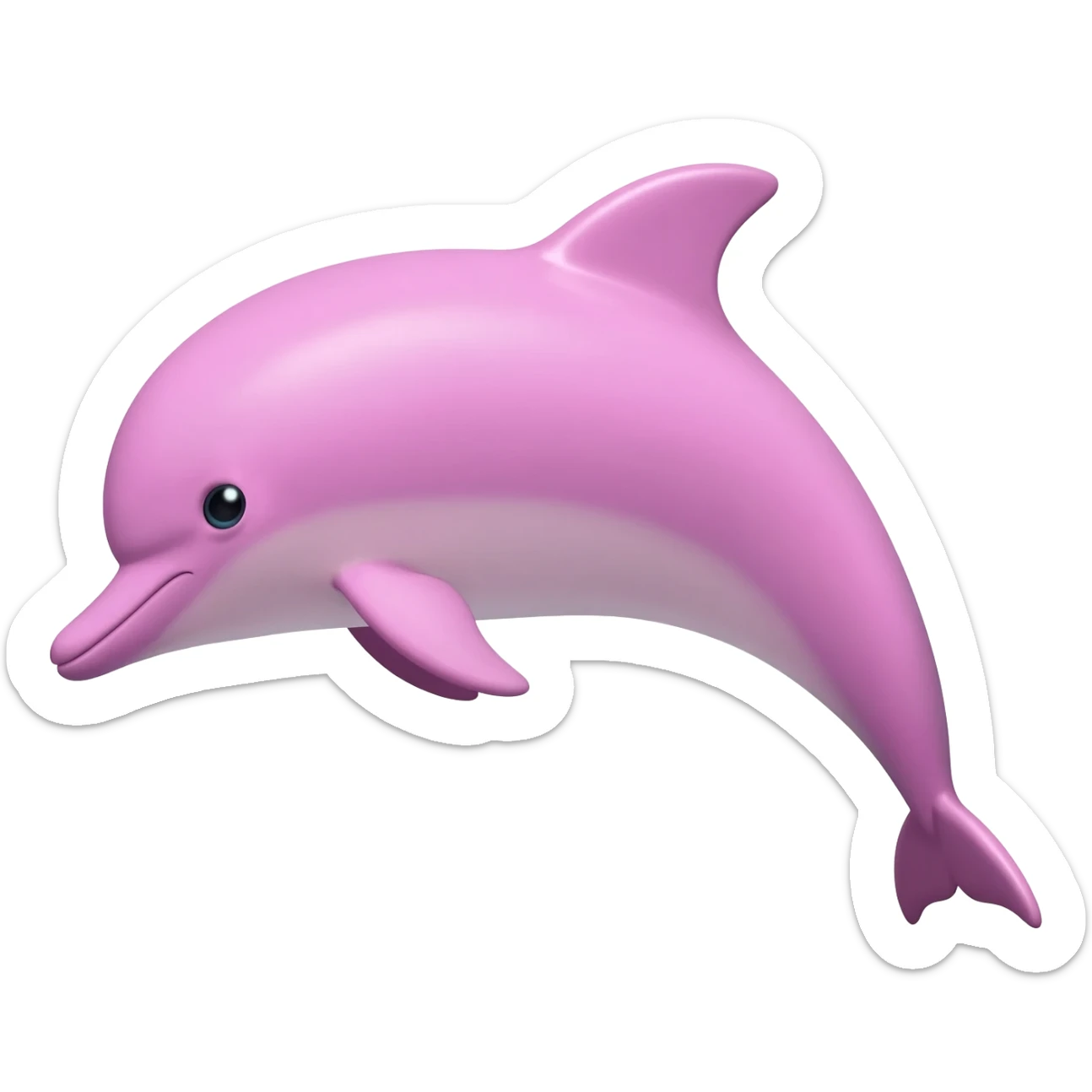 Pink dolphin sticker