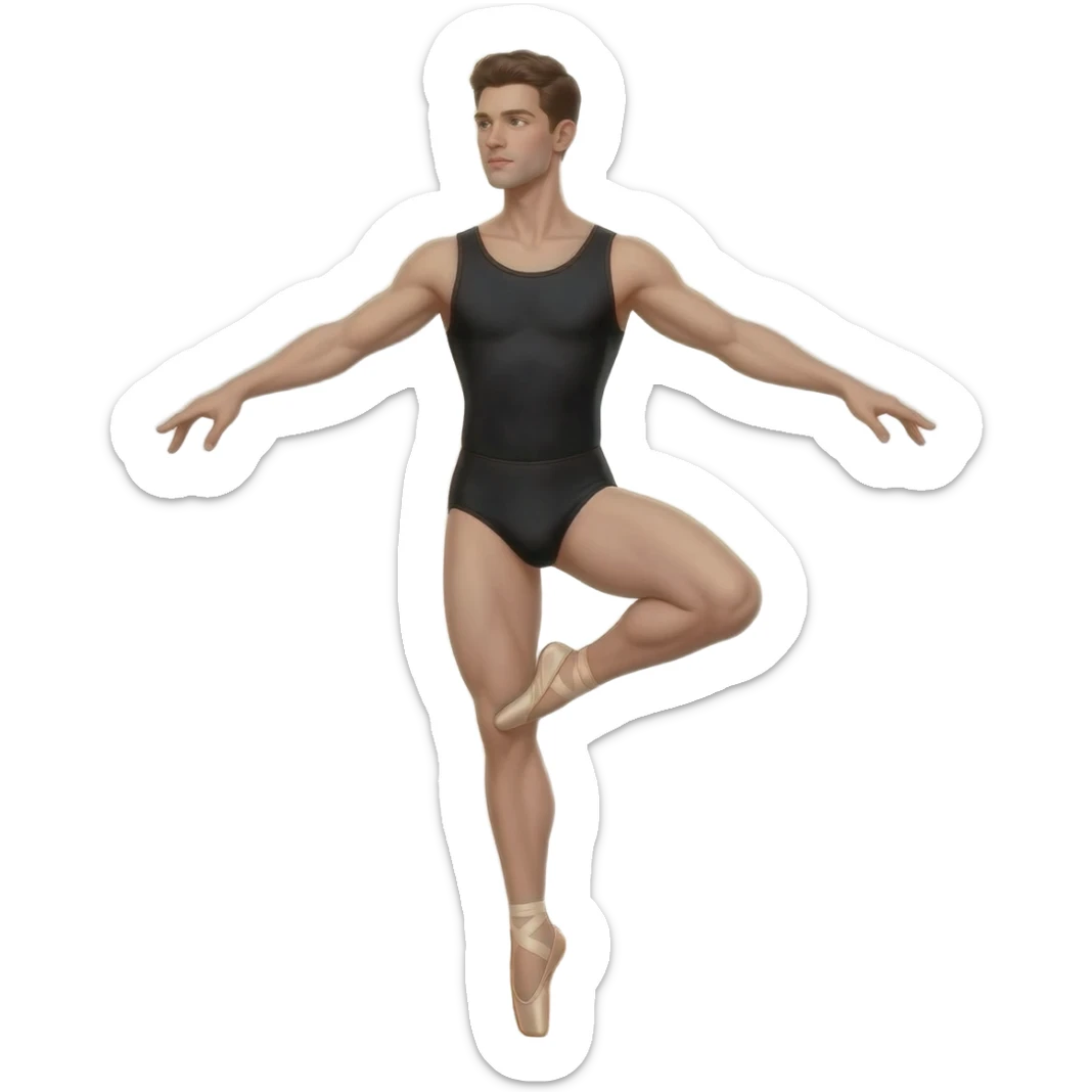 ballet dancer man sticker